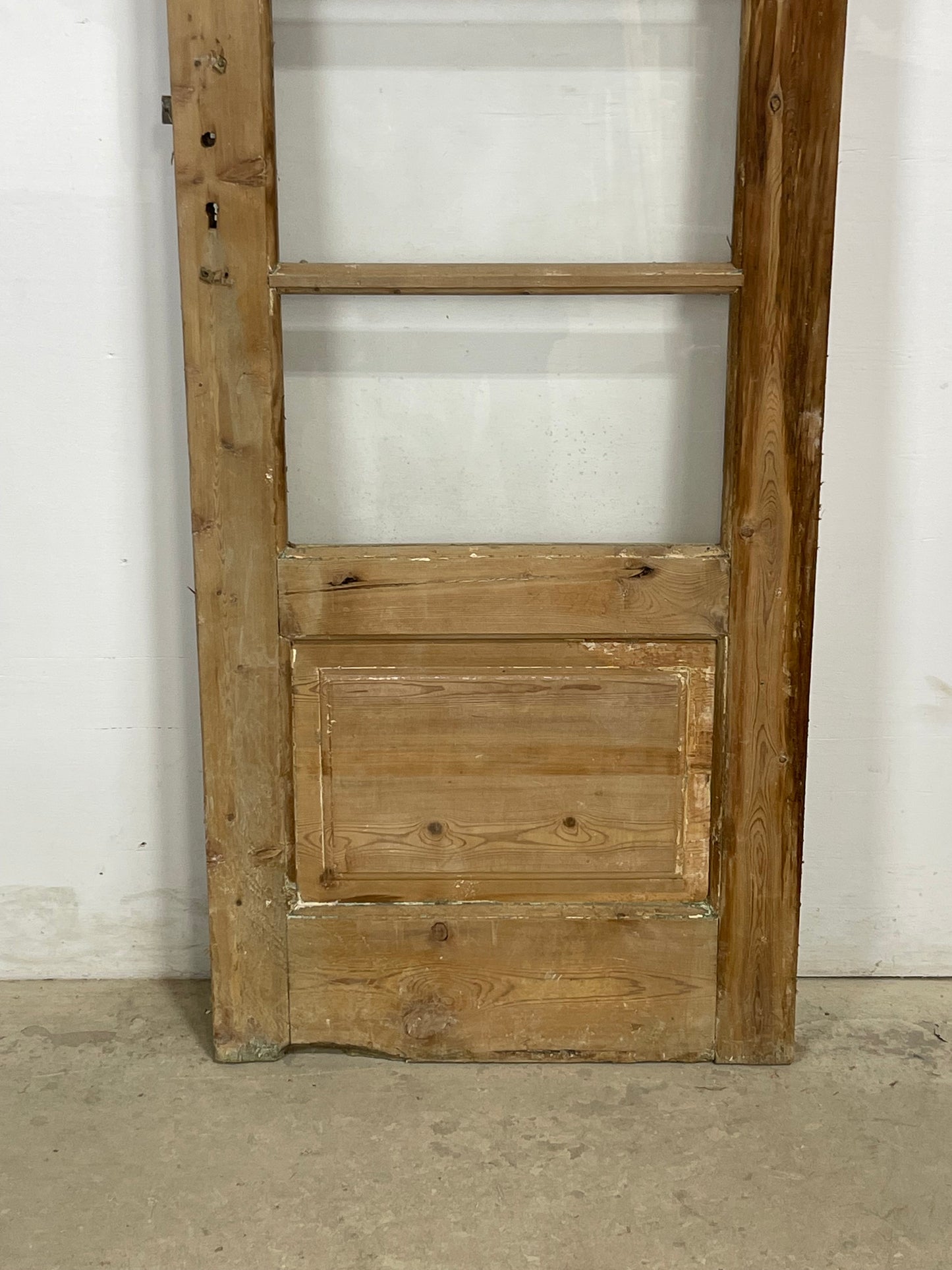 Antique French Panel Door with Glass (89 x 27.25) M231