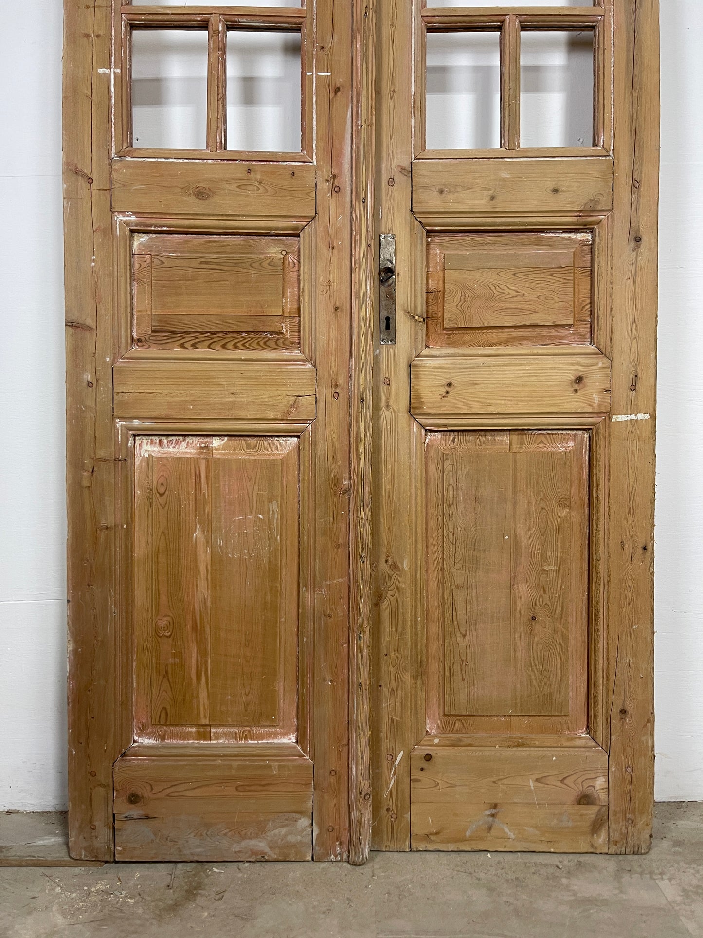 Antique French Panel Door with glass (94 x 39.25) O288