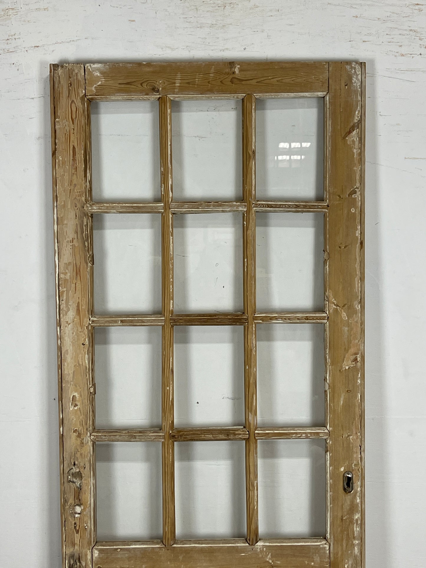 Antique French Panel Door with Glass (86.5 x 32.75) N163