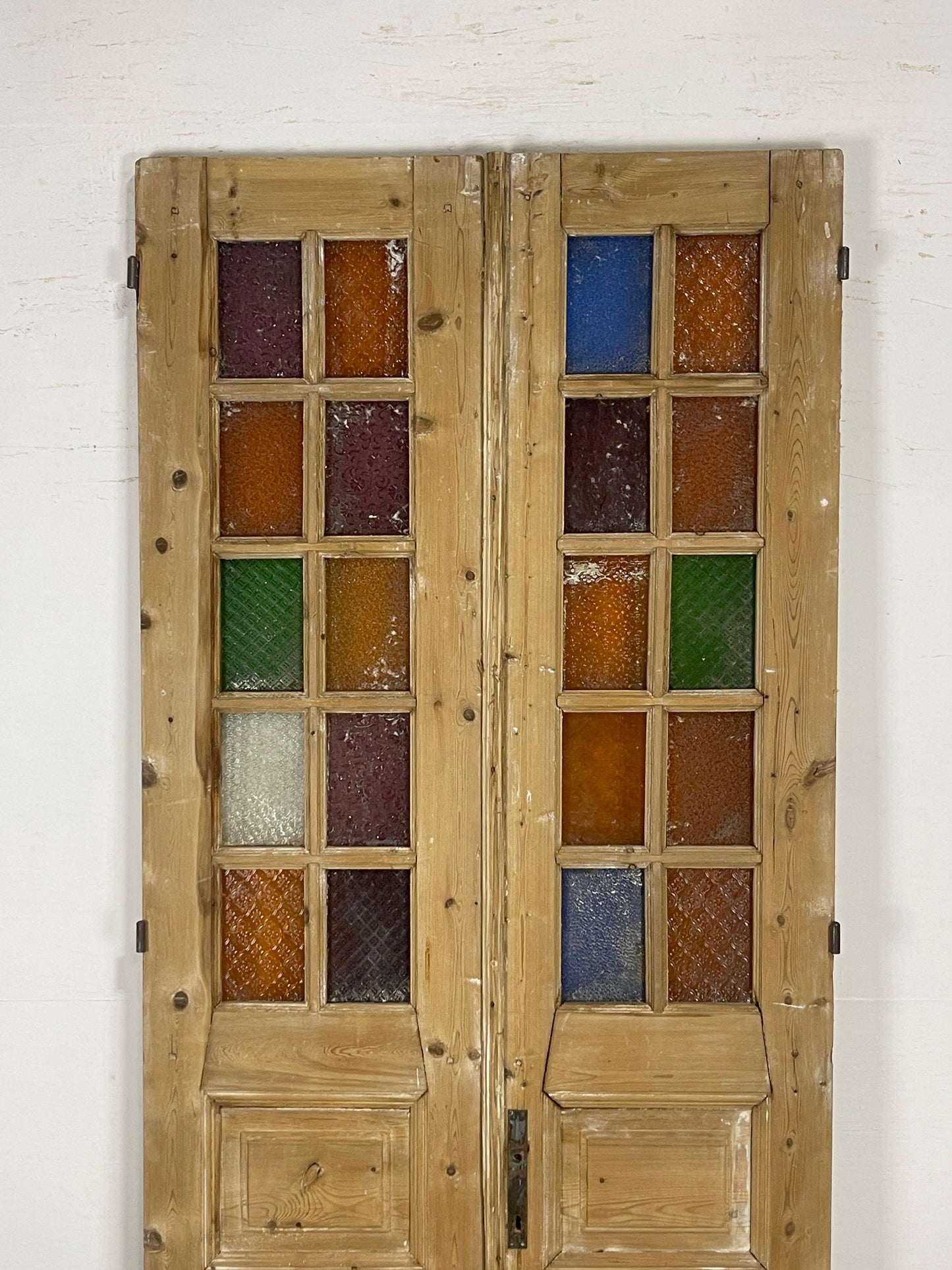 Antique French panel doors with Glass (93.75 x 37.25) O72