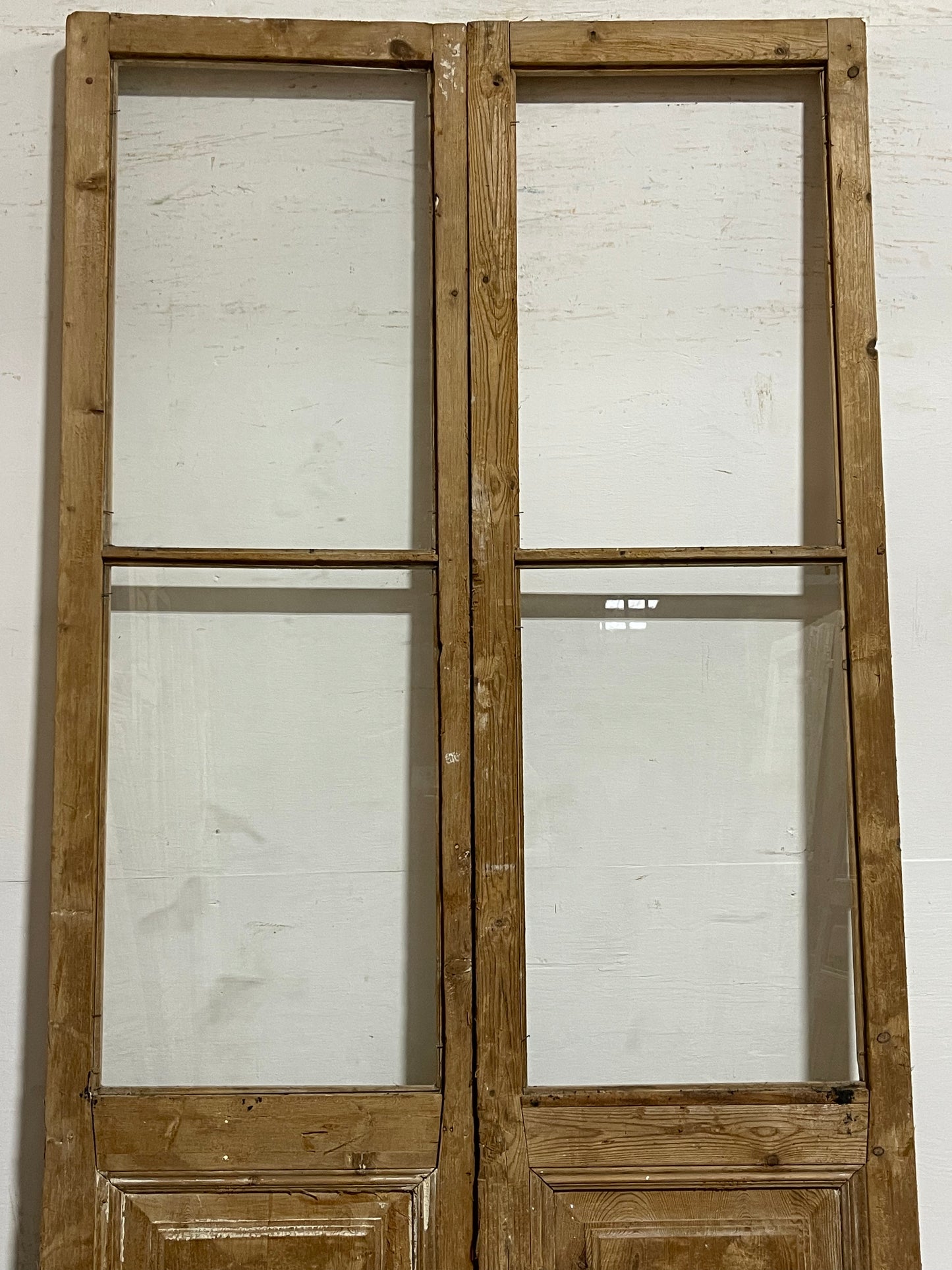 Antique French Panel Doors with glass (95.5x44.5) K305