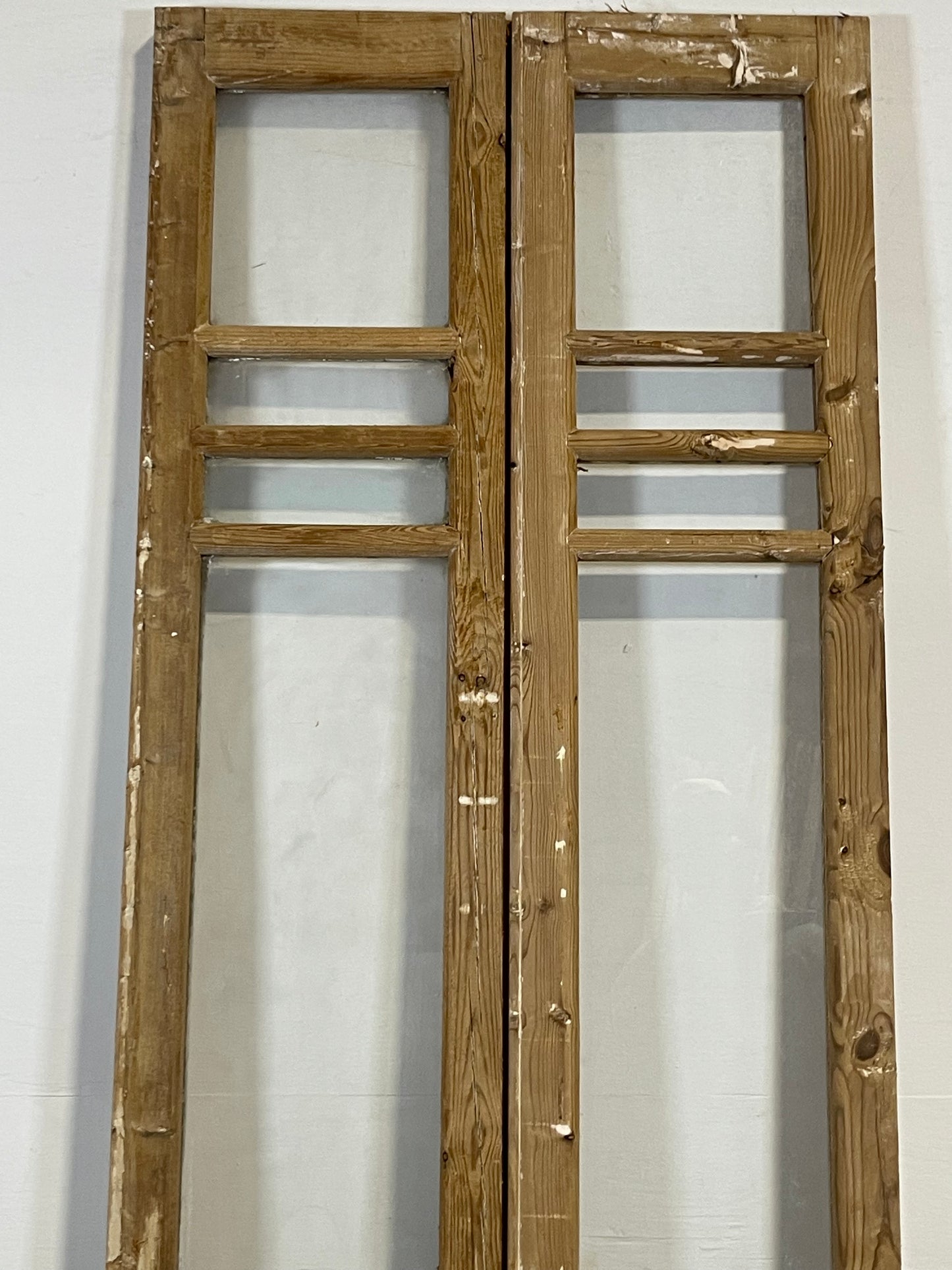 Antique French panel doors with glass (90.75x28.5) L210