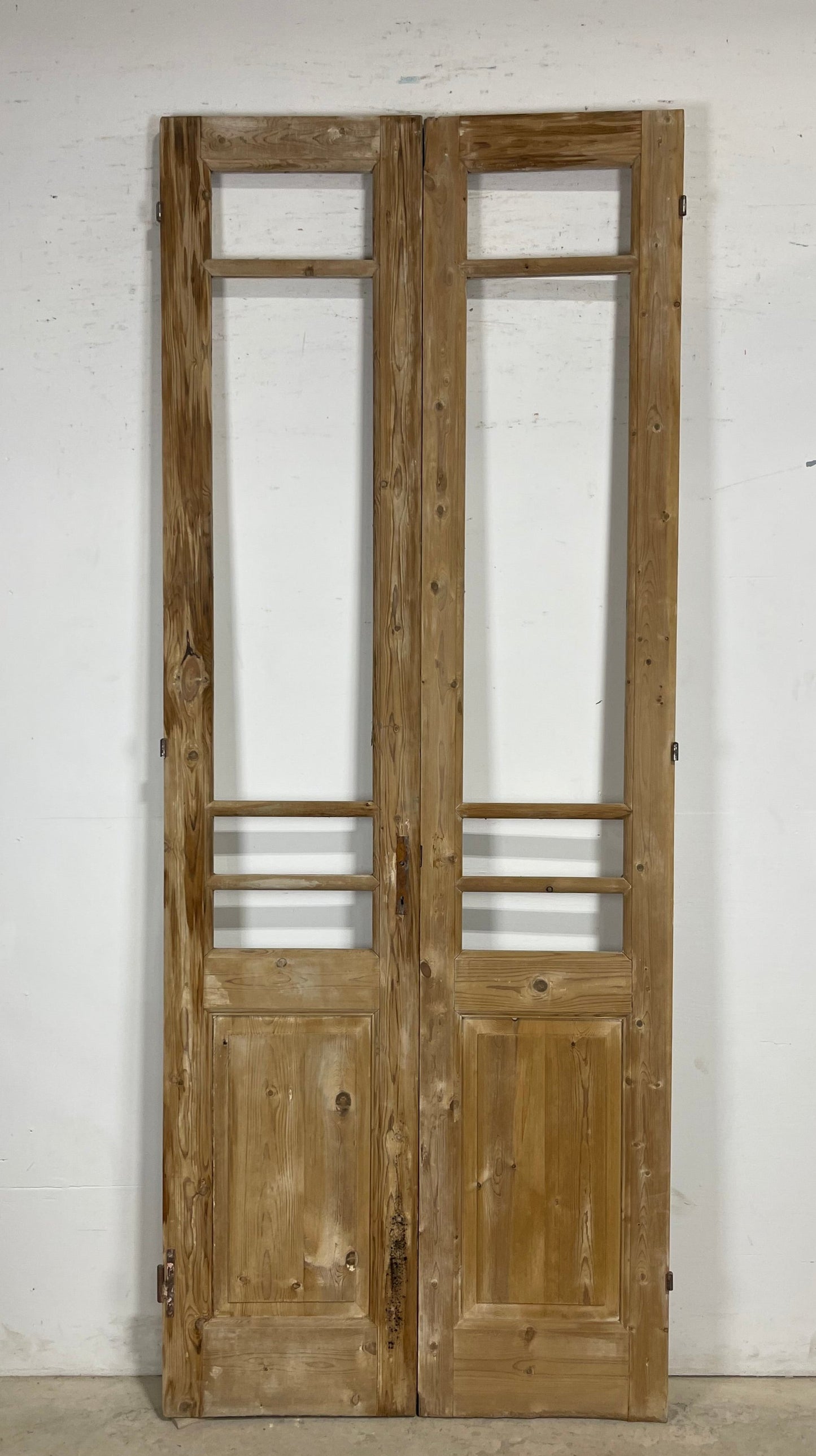 Antique French Panel Doors with glass (102x40.25) M123
