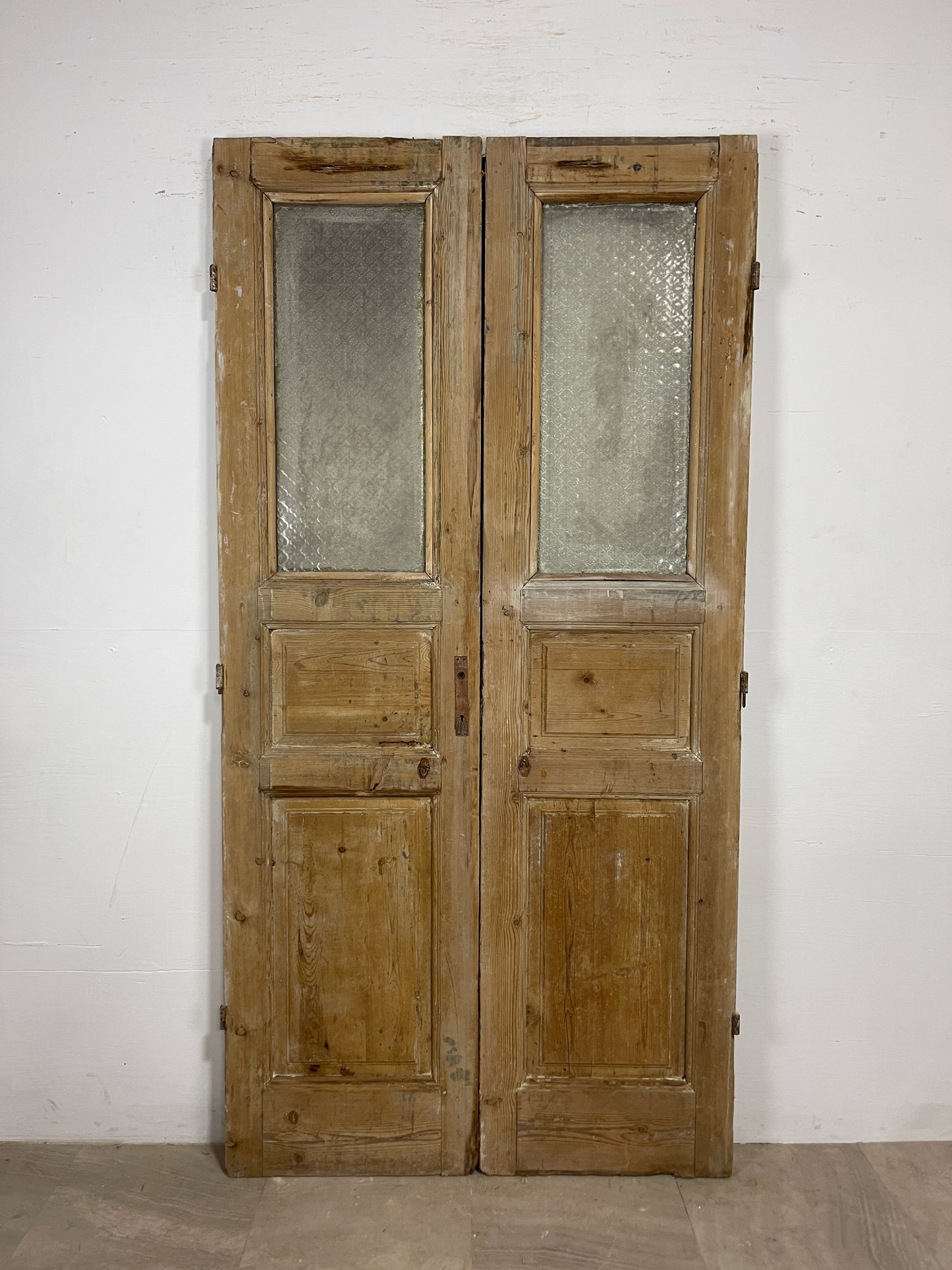 Antique French panel doors with Glass (88.75 x 44.75) O82