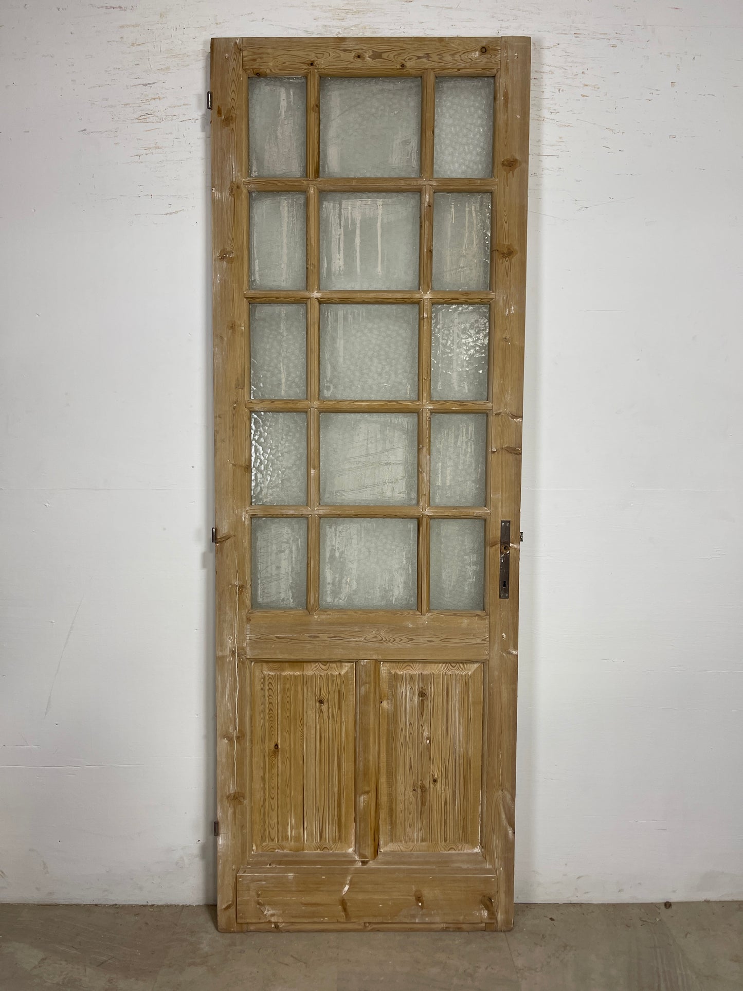 Antique French Panel Door - Single with glass (93.5x32.25) O247