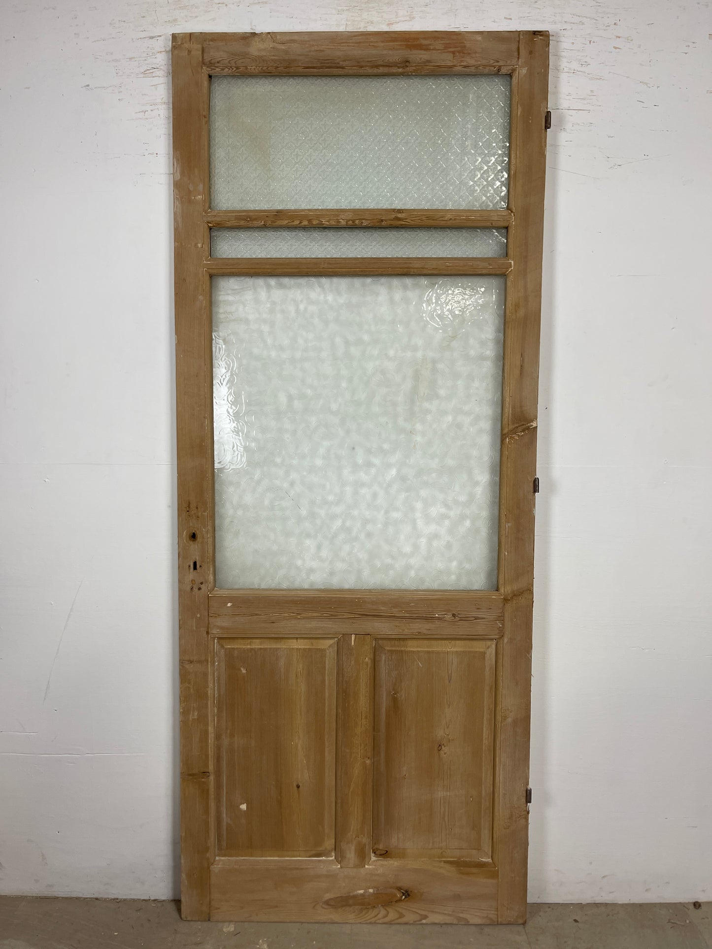 Antique French Panel Door - Single with glass (89x36) O274