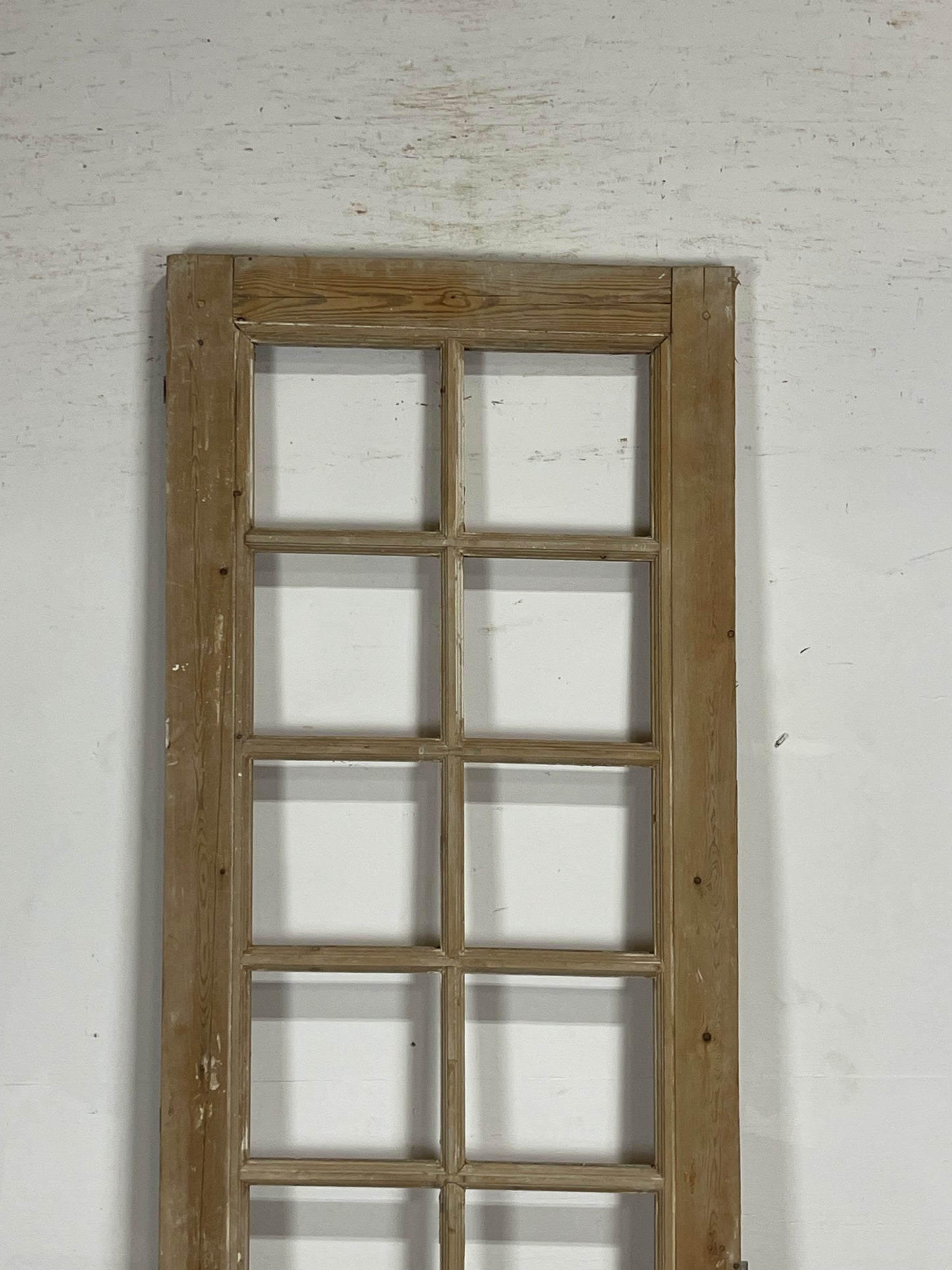 Antique French Panel Door with Glass (89.25x28) M250