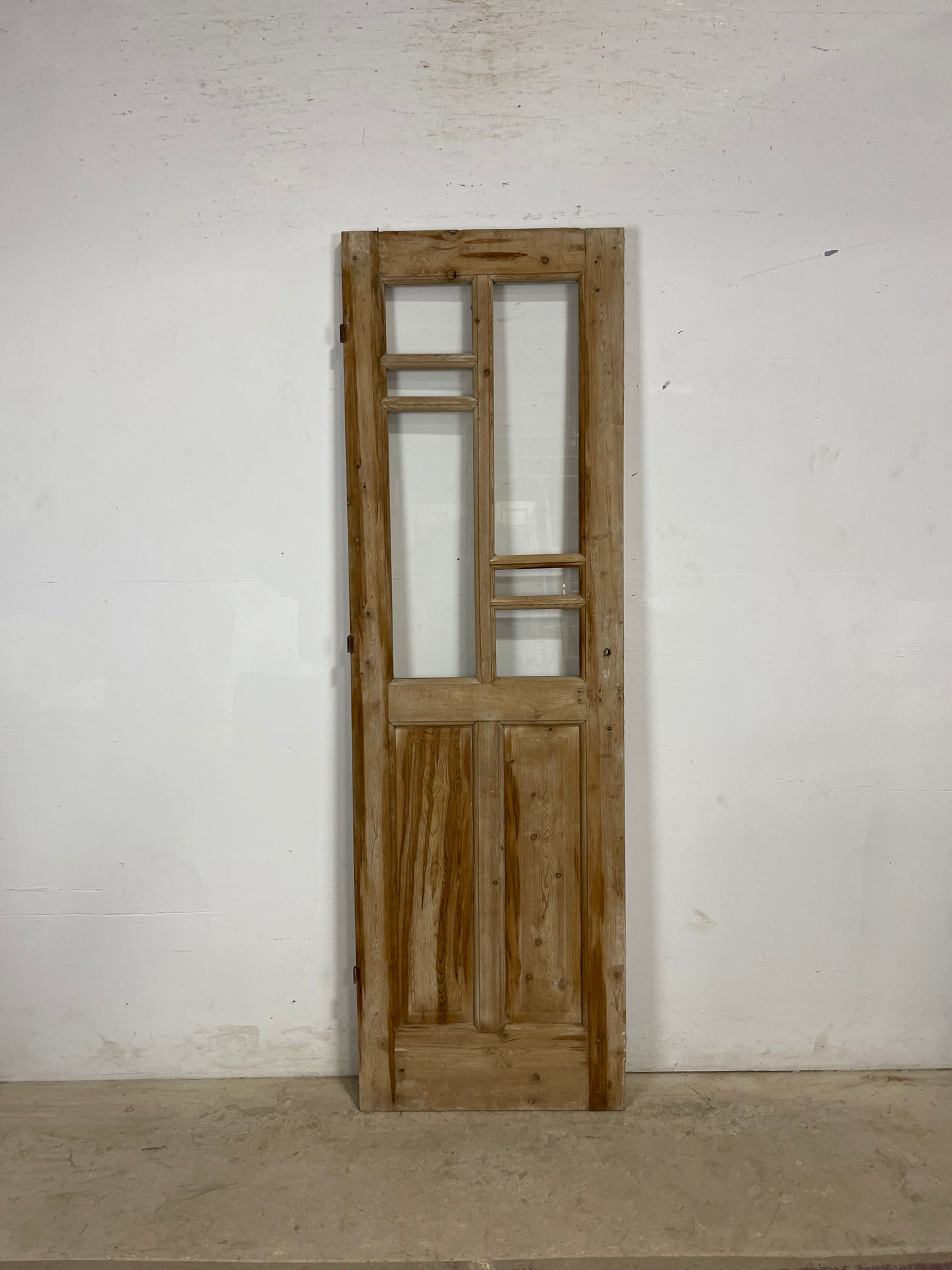 Antique French Panel Door with Glass (78x24.5) M217