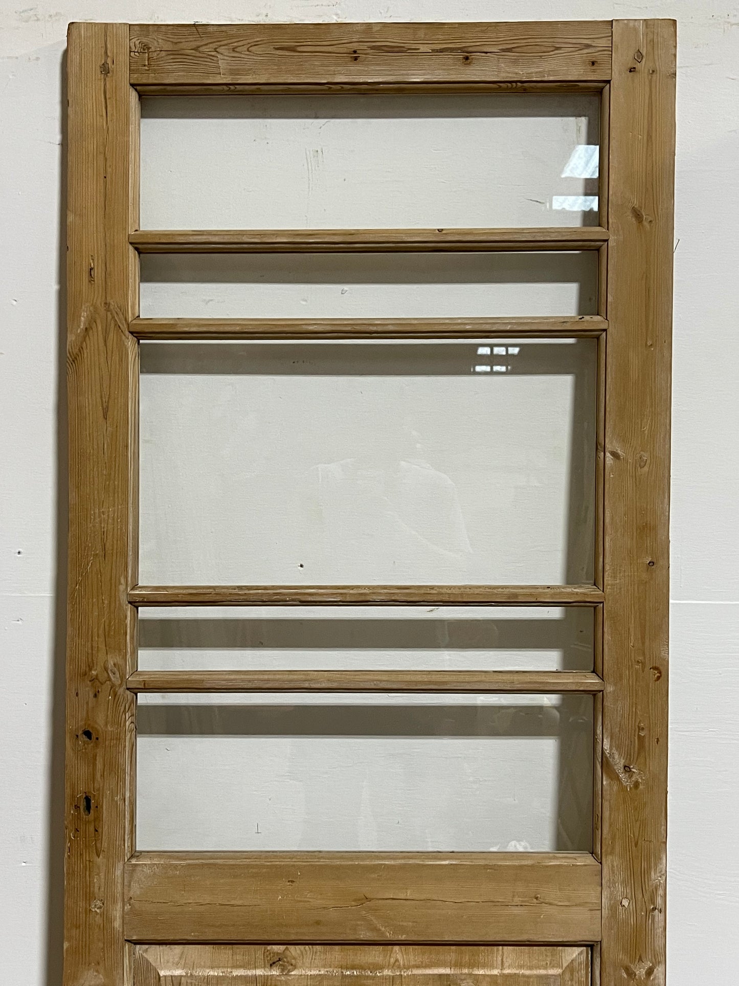 Antique French Panel Door with Glass (79.5x32) J907