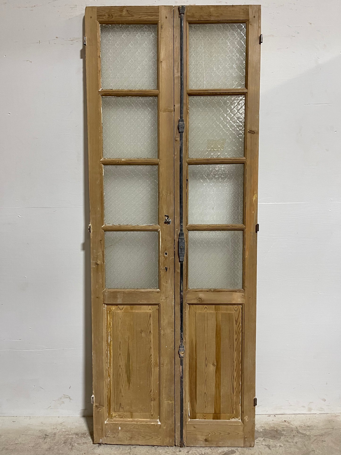 Antique French Panel Doors withg Glass AI (84.25x32.25) J324B