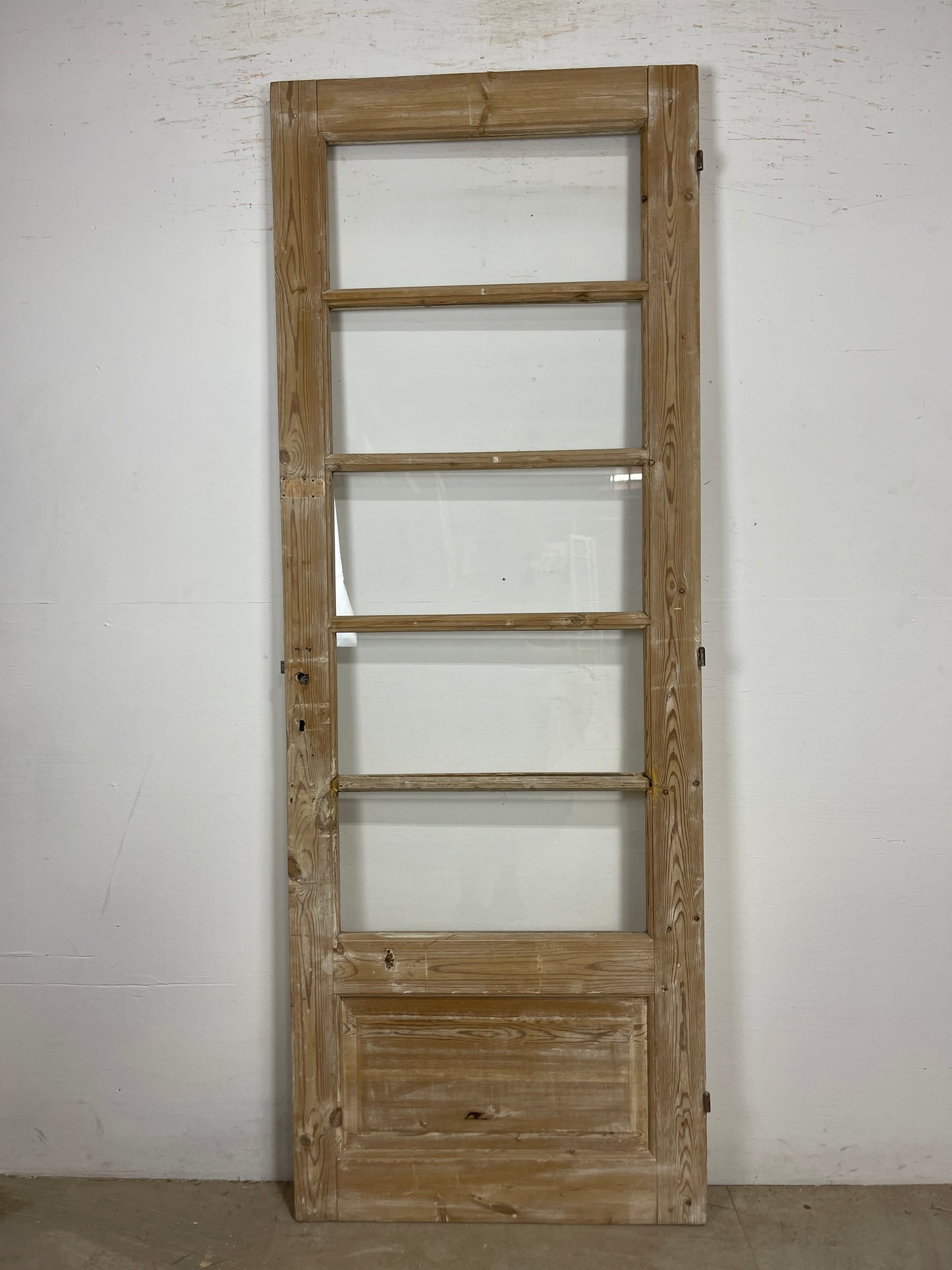 Antique French Panel Door - Single with glass (87x31.75) O267