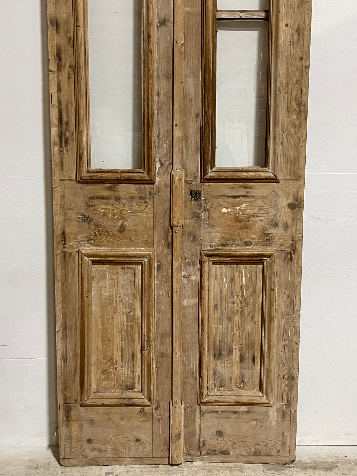 Antique French panel Doors with Glass (103.5x39.25) J318