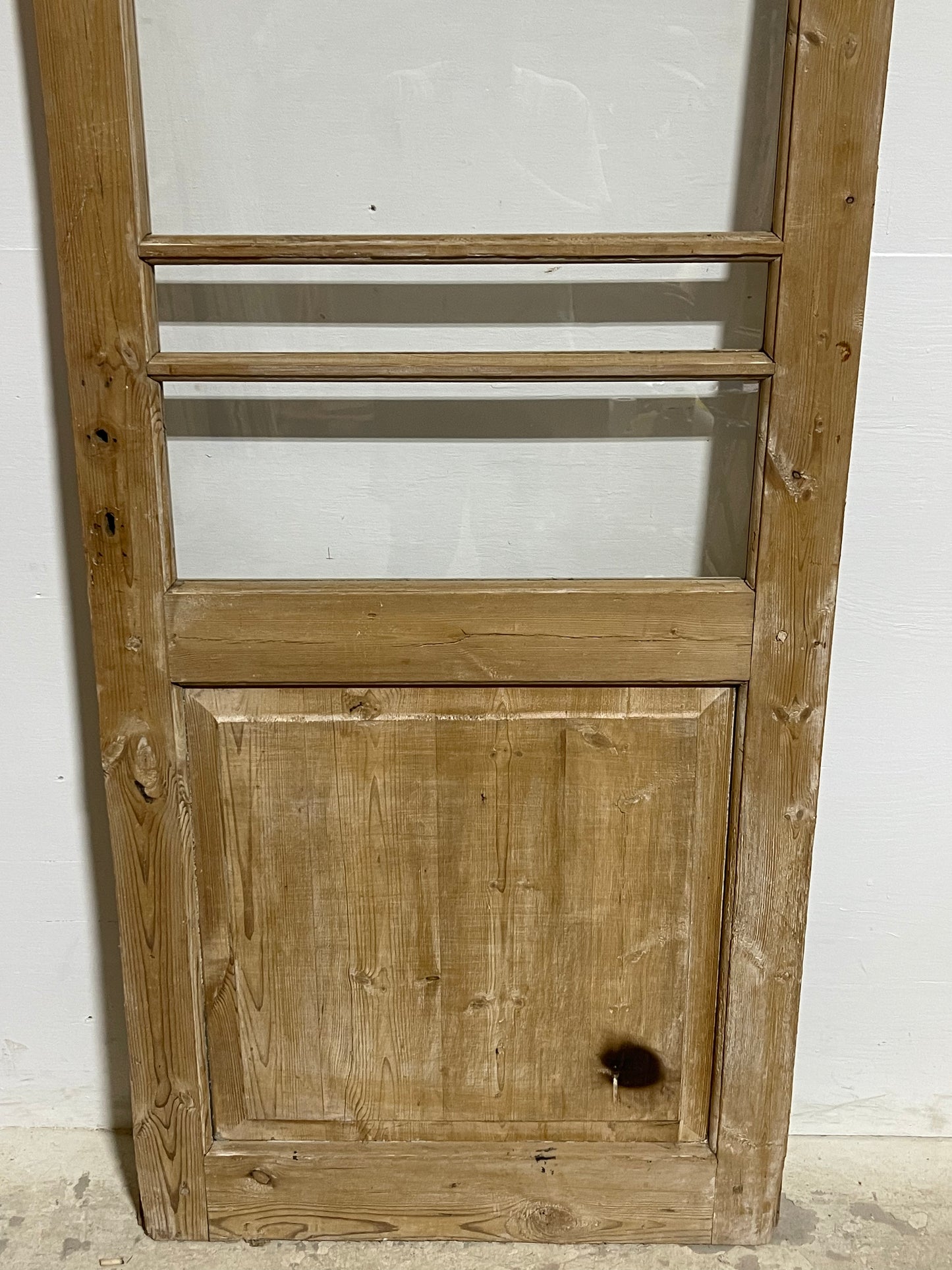 Antique French Panel Door with Glass (79.5x32) J907