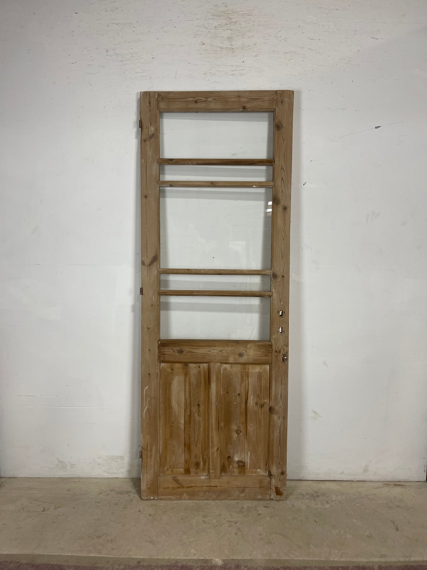 Antique French Panel Door with Glass (82.5x30) M209