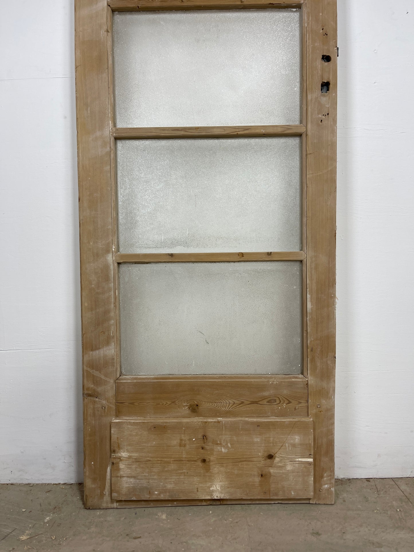 Antique French Panel Door - Single with glass (84x27.5) O277