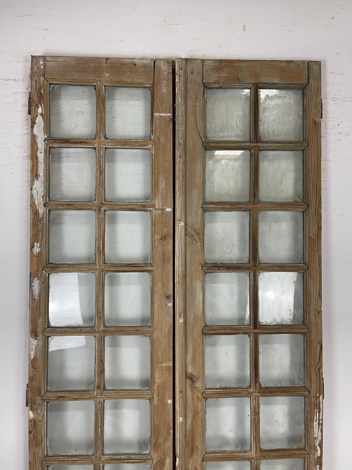 Antique French Panel Door with glass (99.5 x 40.75) O285