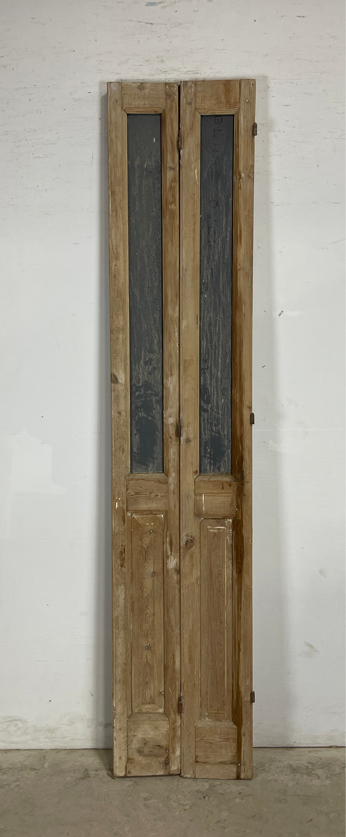 Antique French Panel Doors with mirror (94x19.5) M071 need pic of back