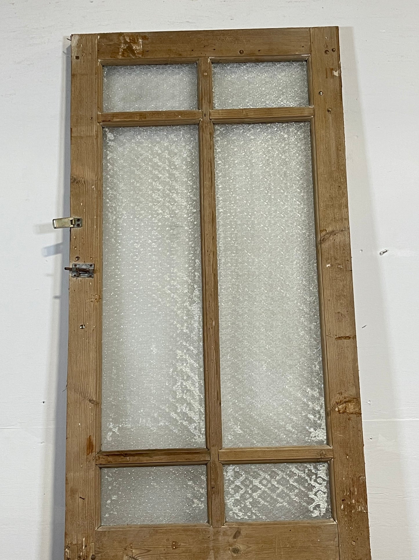 Antique French Panel Door with Glass (88.5x27.75) L239
