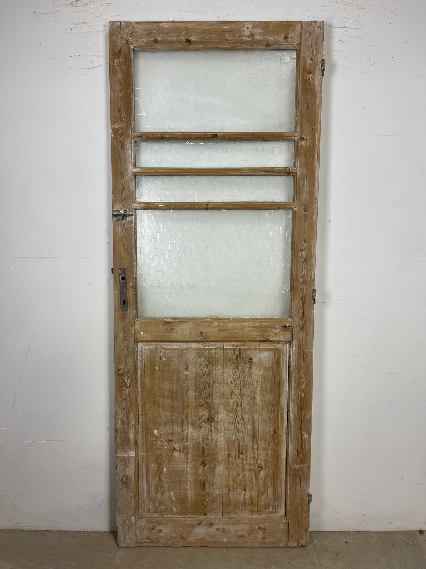 Antique French Panel Door - Single with glass (82.75x31.5) O251