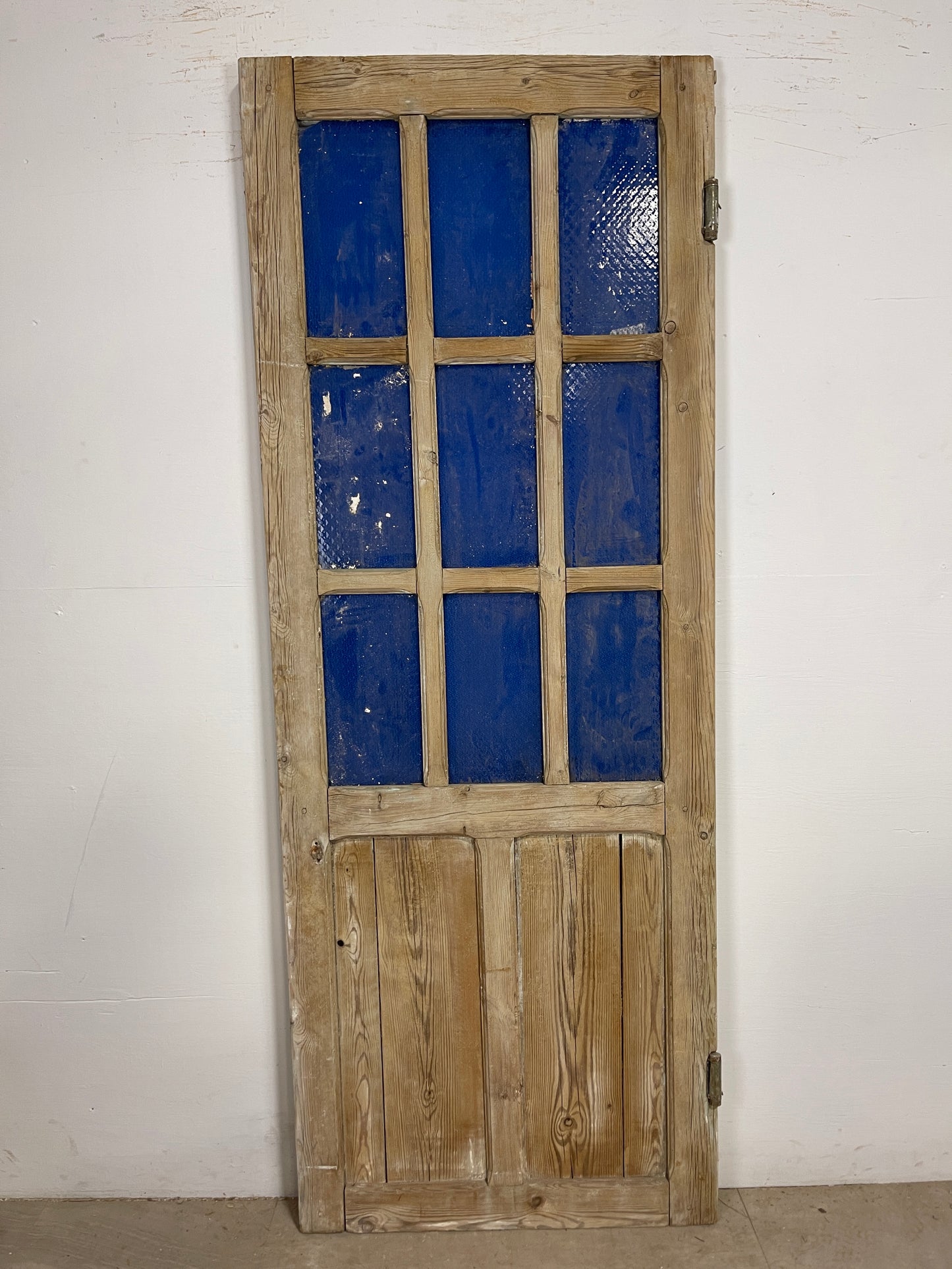 Antique French Panel Door - Single with glass (82.25x31.25) O249