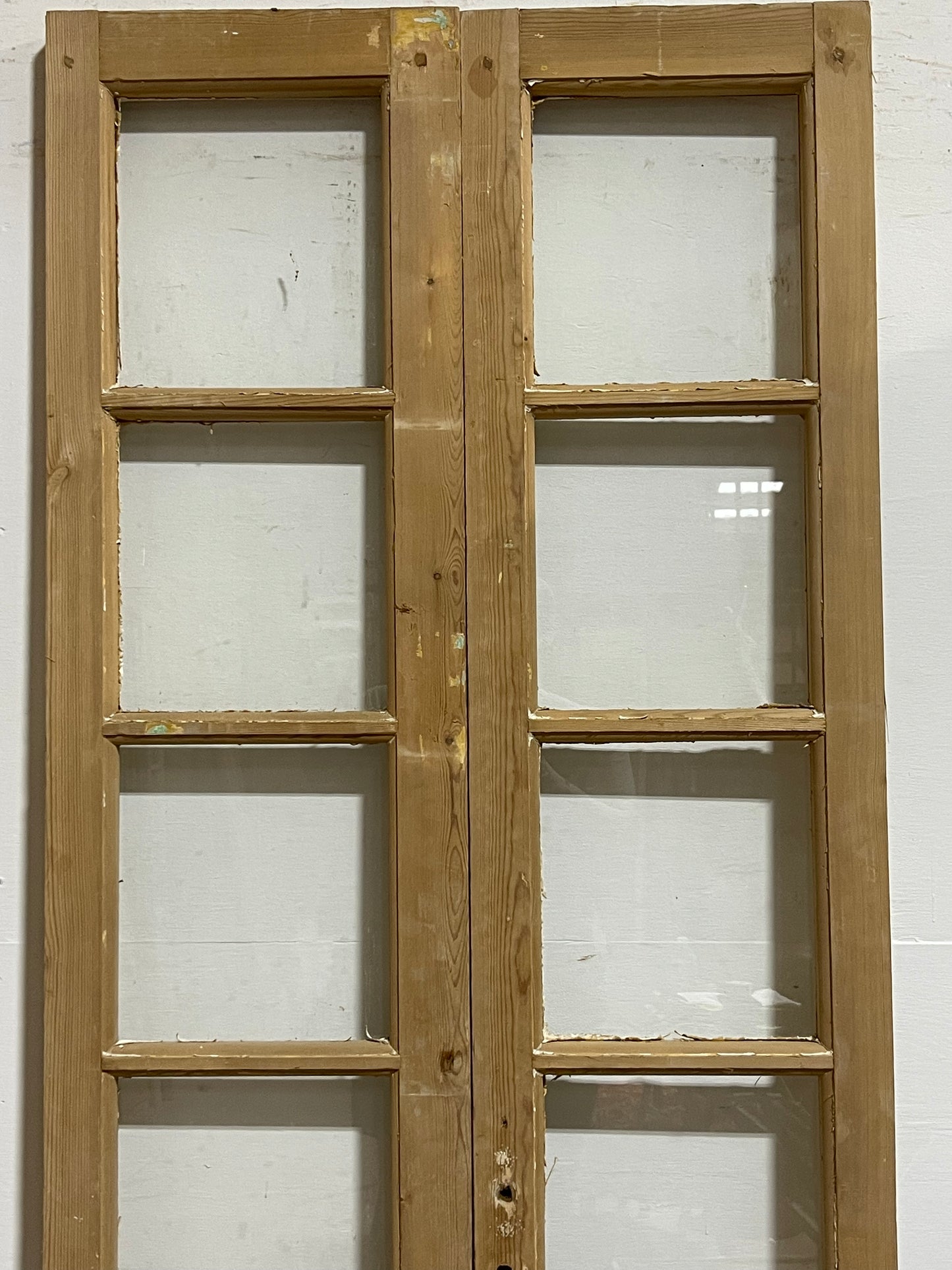 Antique French Panel Doors withg Glass (84.25x32.25) J327