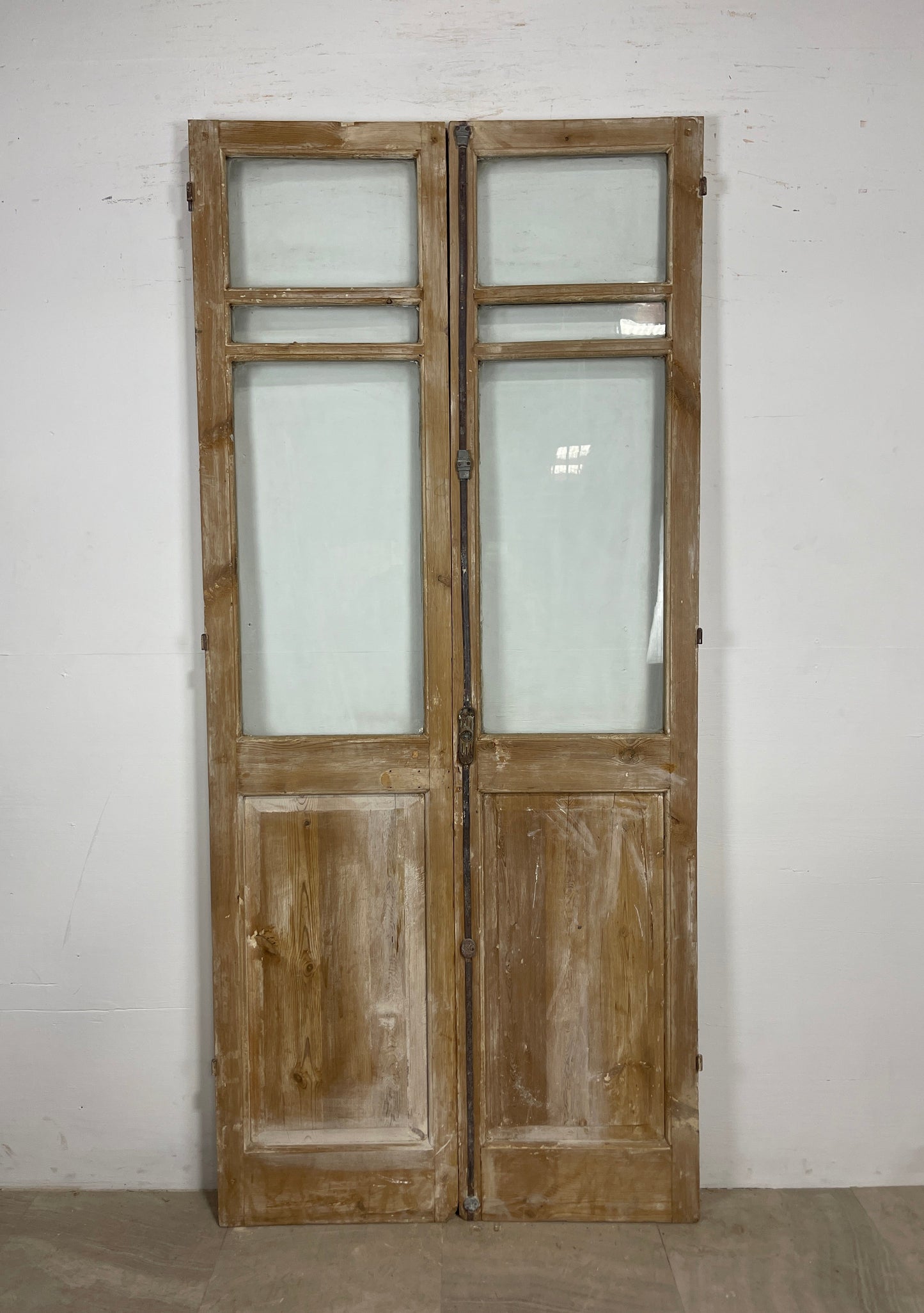 Antique French panel doors with Glass (90 x 40.25) O79