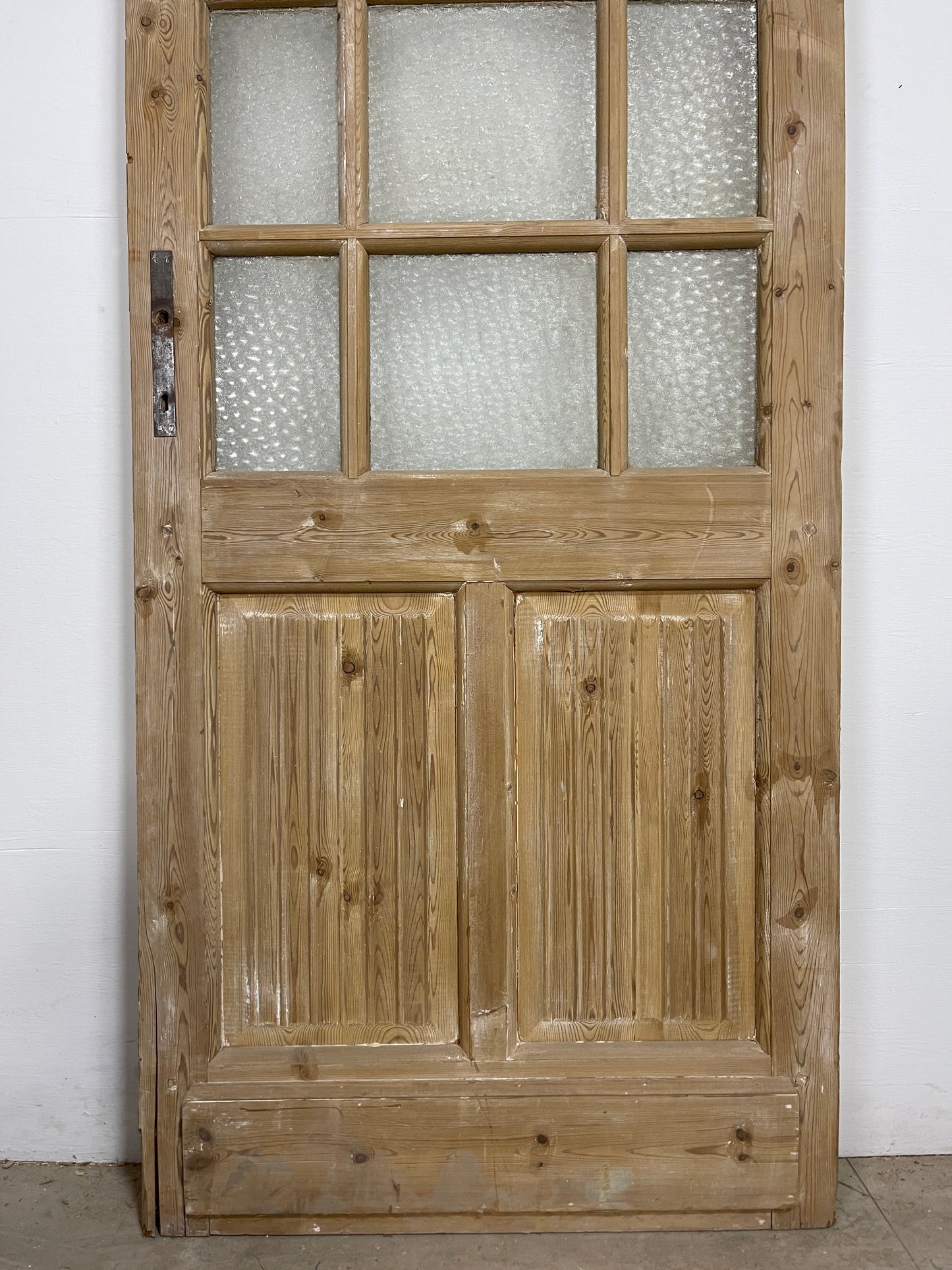 Antique French Panel Door - Single with glass (93.5x32.25) O247