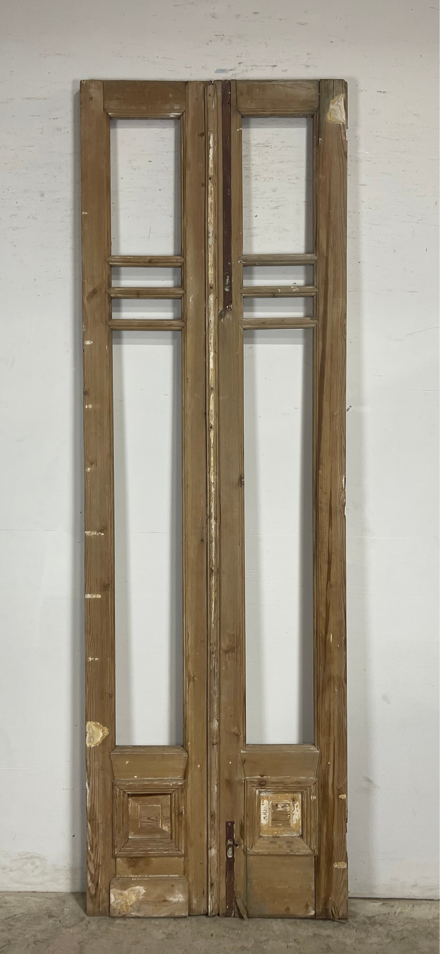 Antique French Panel Doors with glass (104x32.75) M078