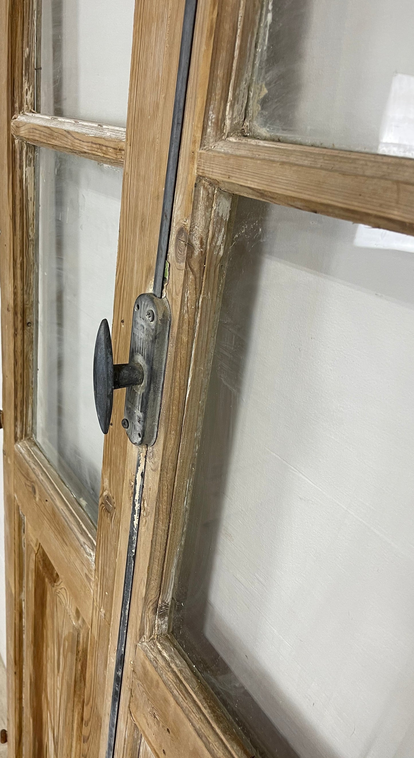 Antique French Panel Doors with glass (91.5x30.5) M072