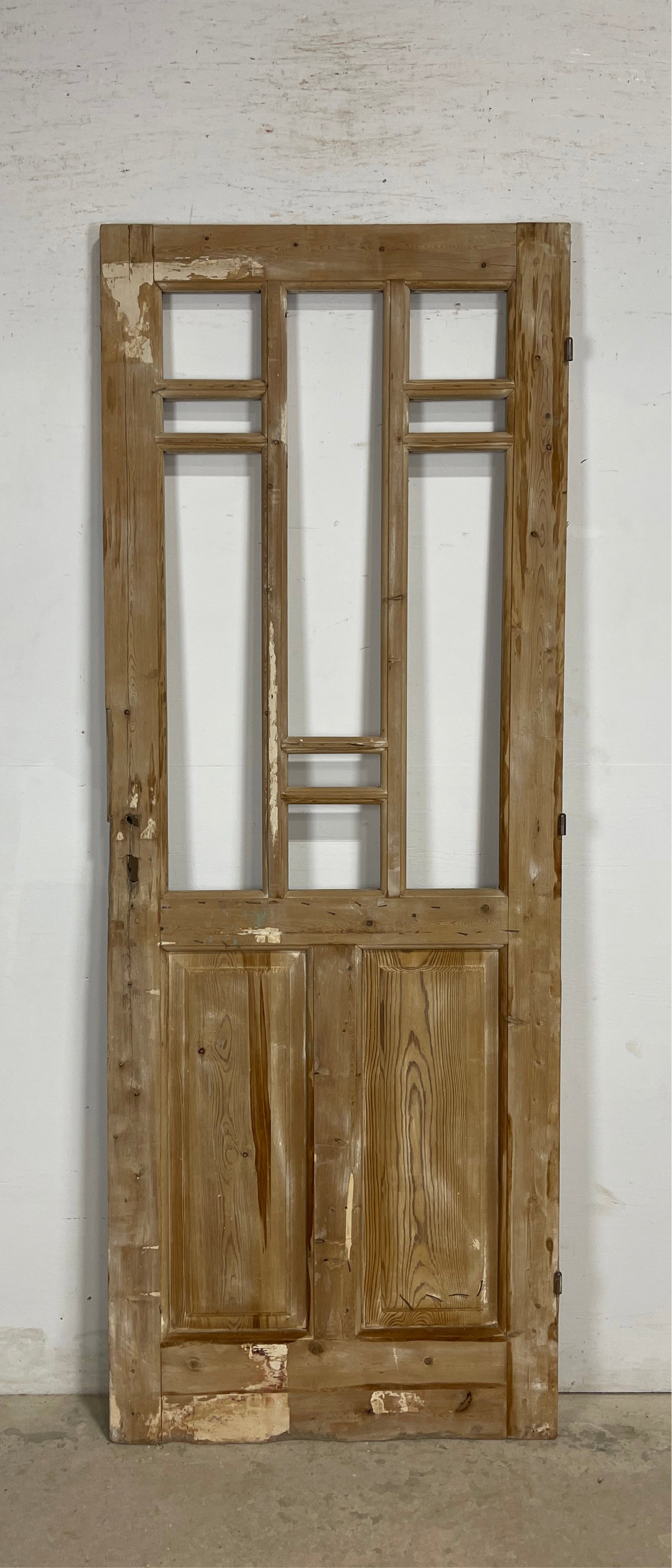 Antique French Panel Door with Glass (85.25x32) M253