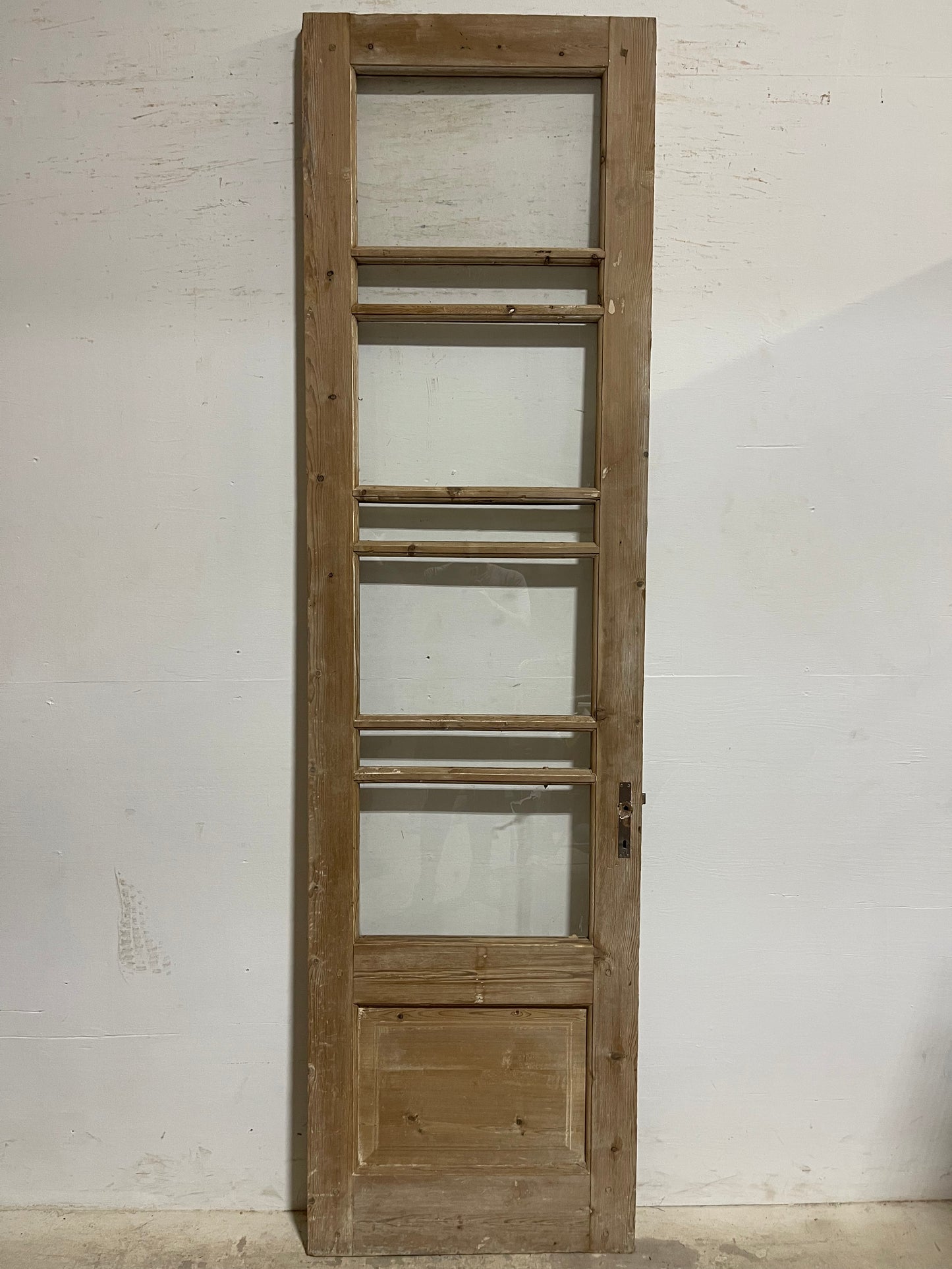 Antique French Panel Door with Glass (99.5x27.75) J911