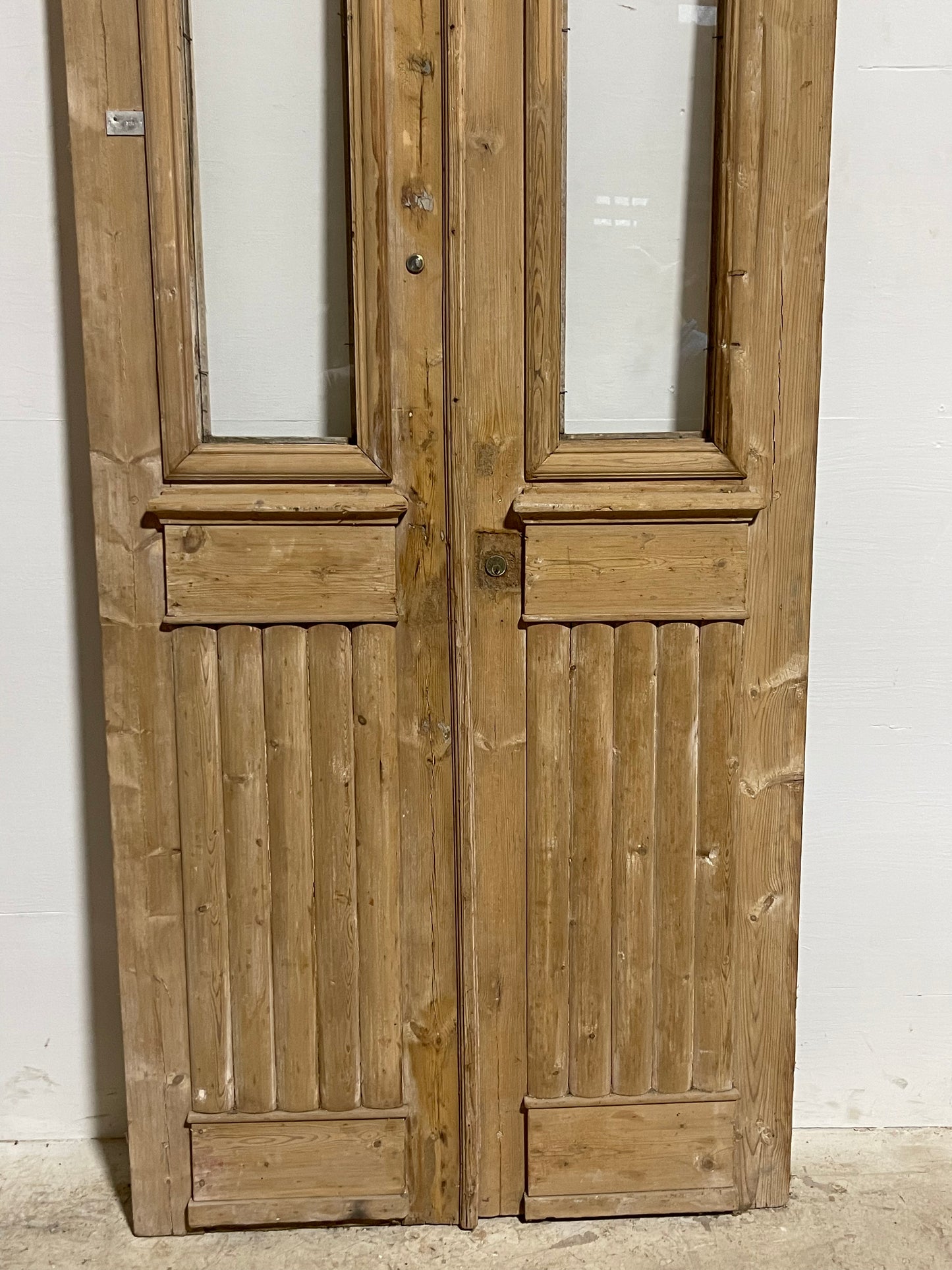 Antique French Panel Doors with Glass (94.75x40) J312