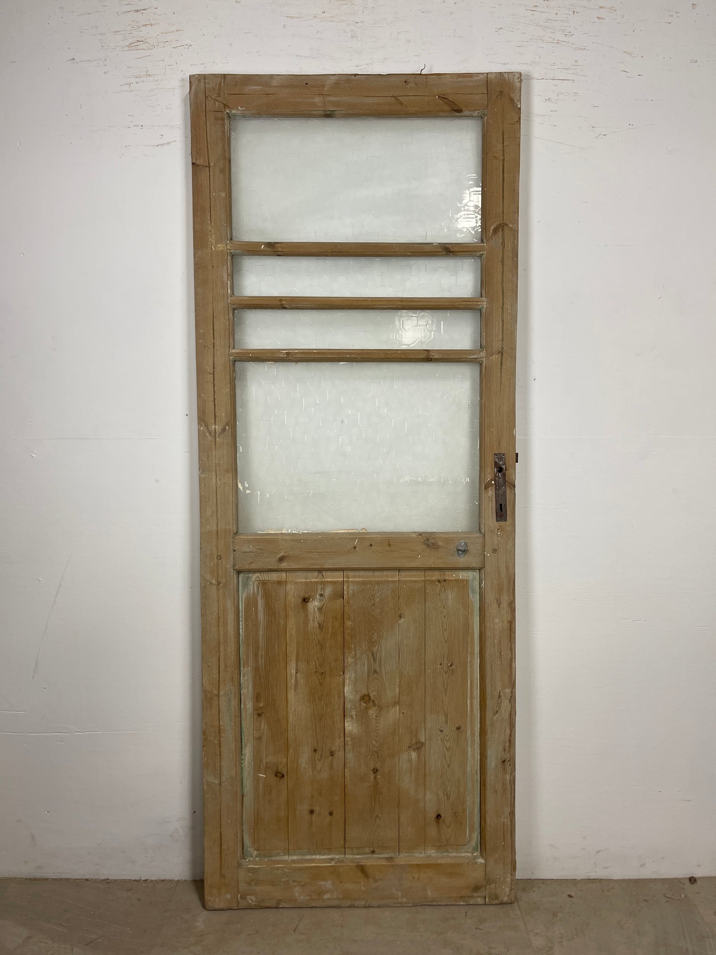 Antique French Panel Door - Single with glass (82.75x31.5) O251