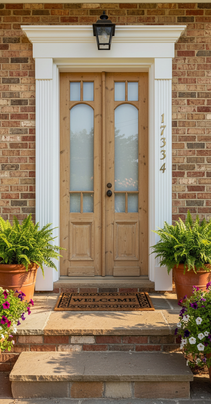 Antique French panel doors with Glass (105x40.5) P140