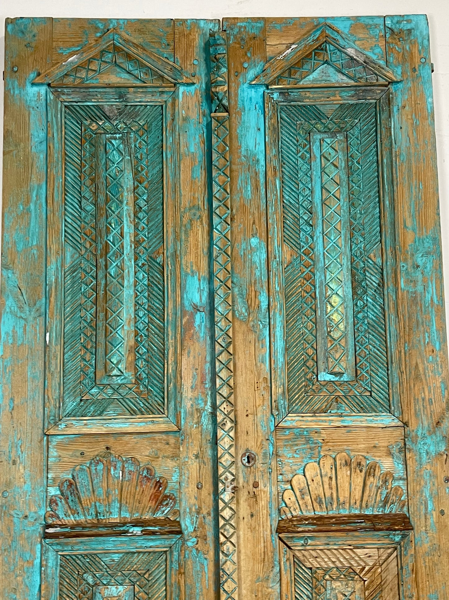 Antique French Panel Doors with Carving (102 x 51.5) M016