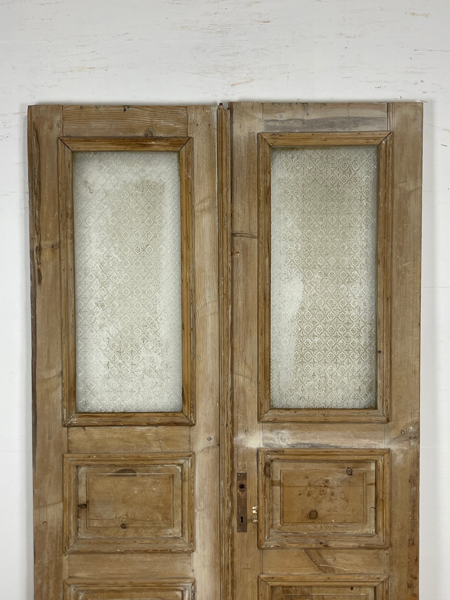Antique French panel doors with Glass (88.25 x 44.75) O81