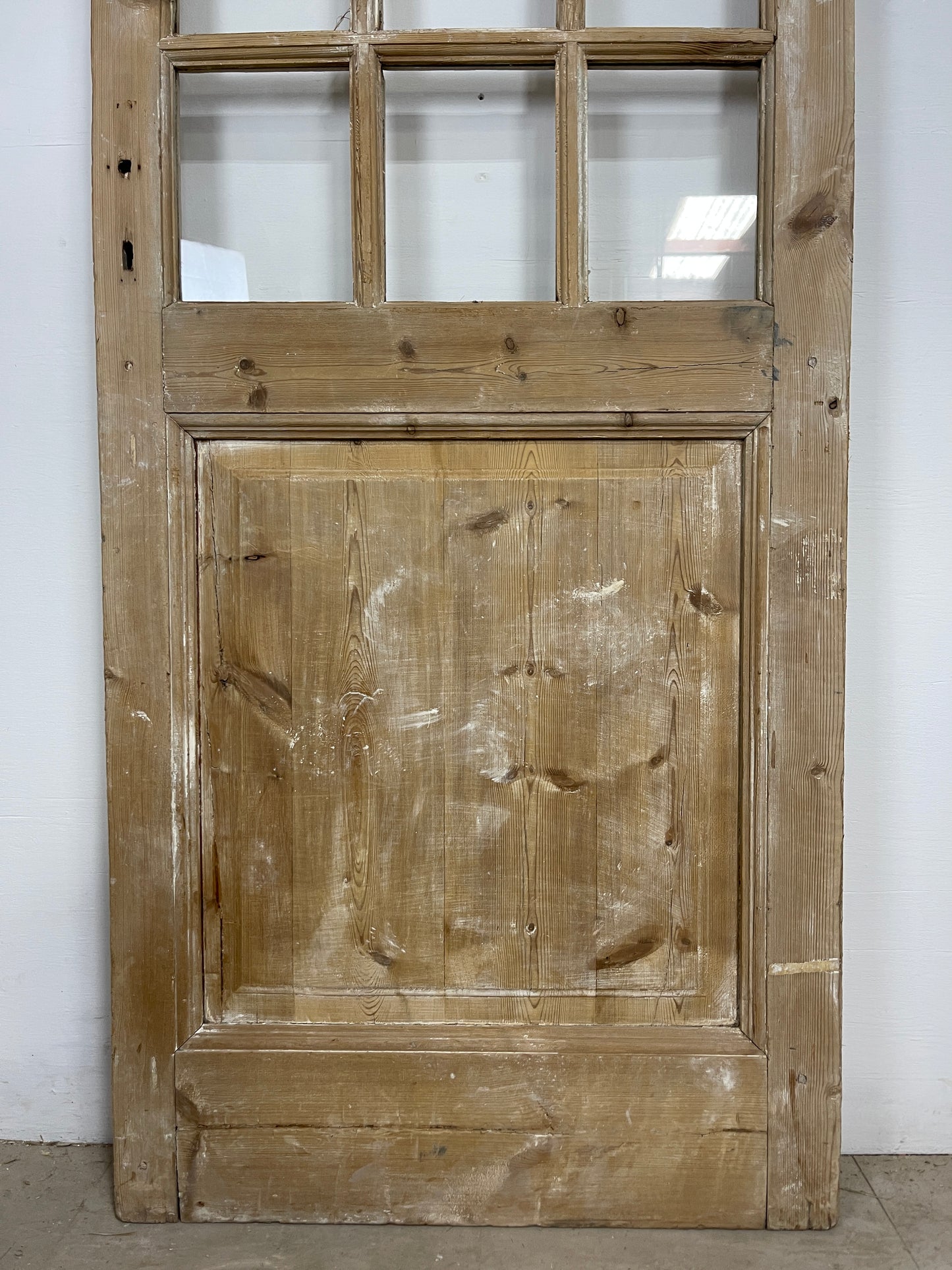 Antique French Panel Door - Single with glass (86.5x31.75) O270