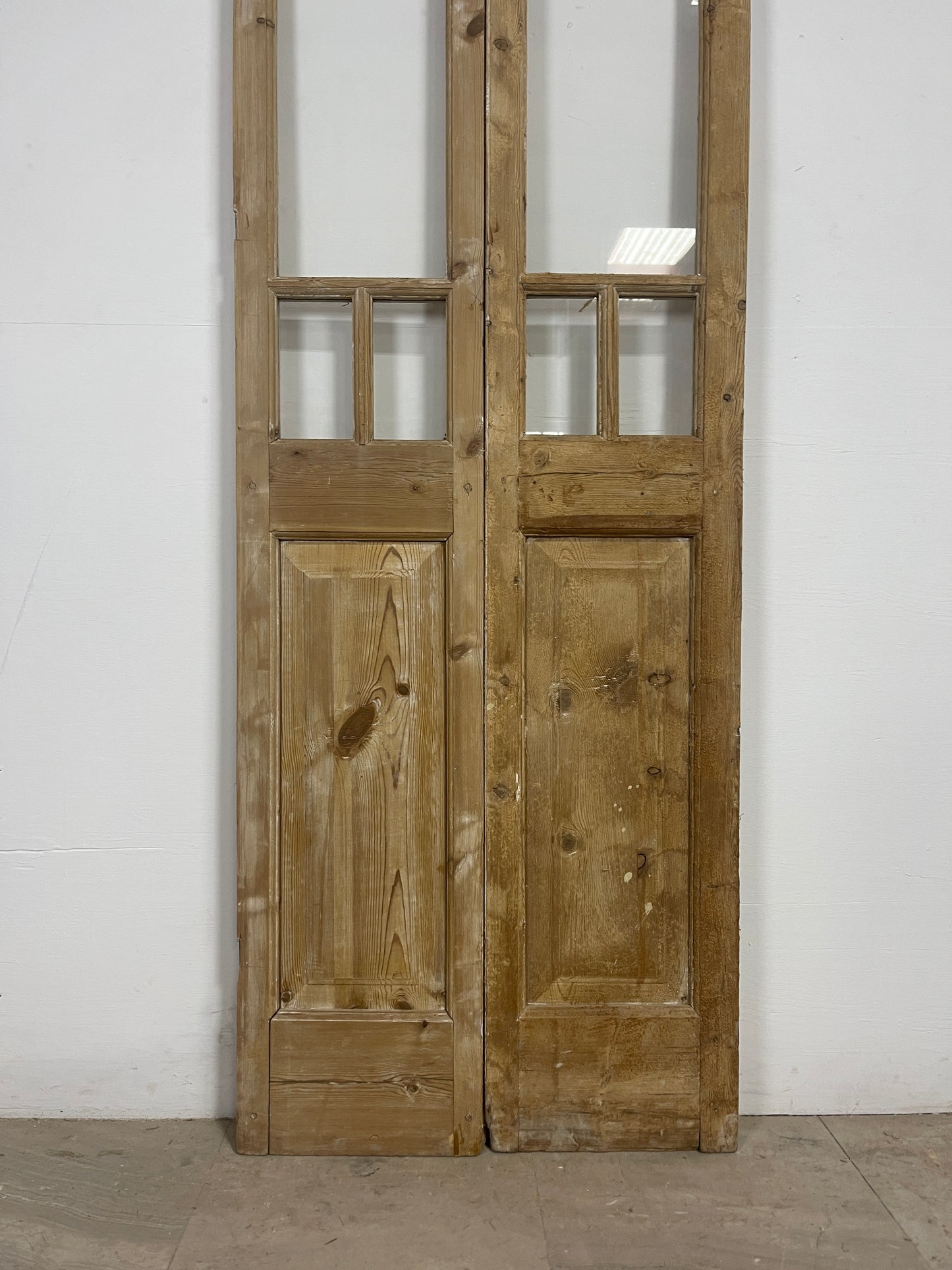 Antique French panel doors with Glass (98.5 x 28.5) O111