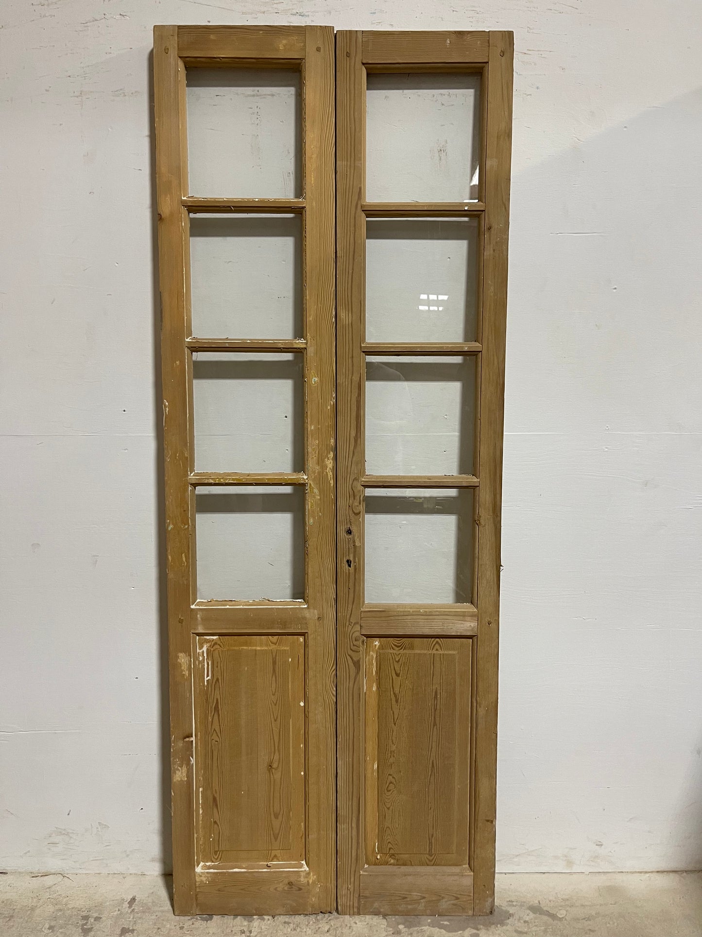 Antique French Panel Doors withg Glass (96x29.75) J326