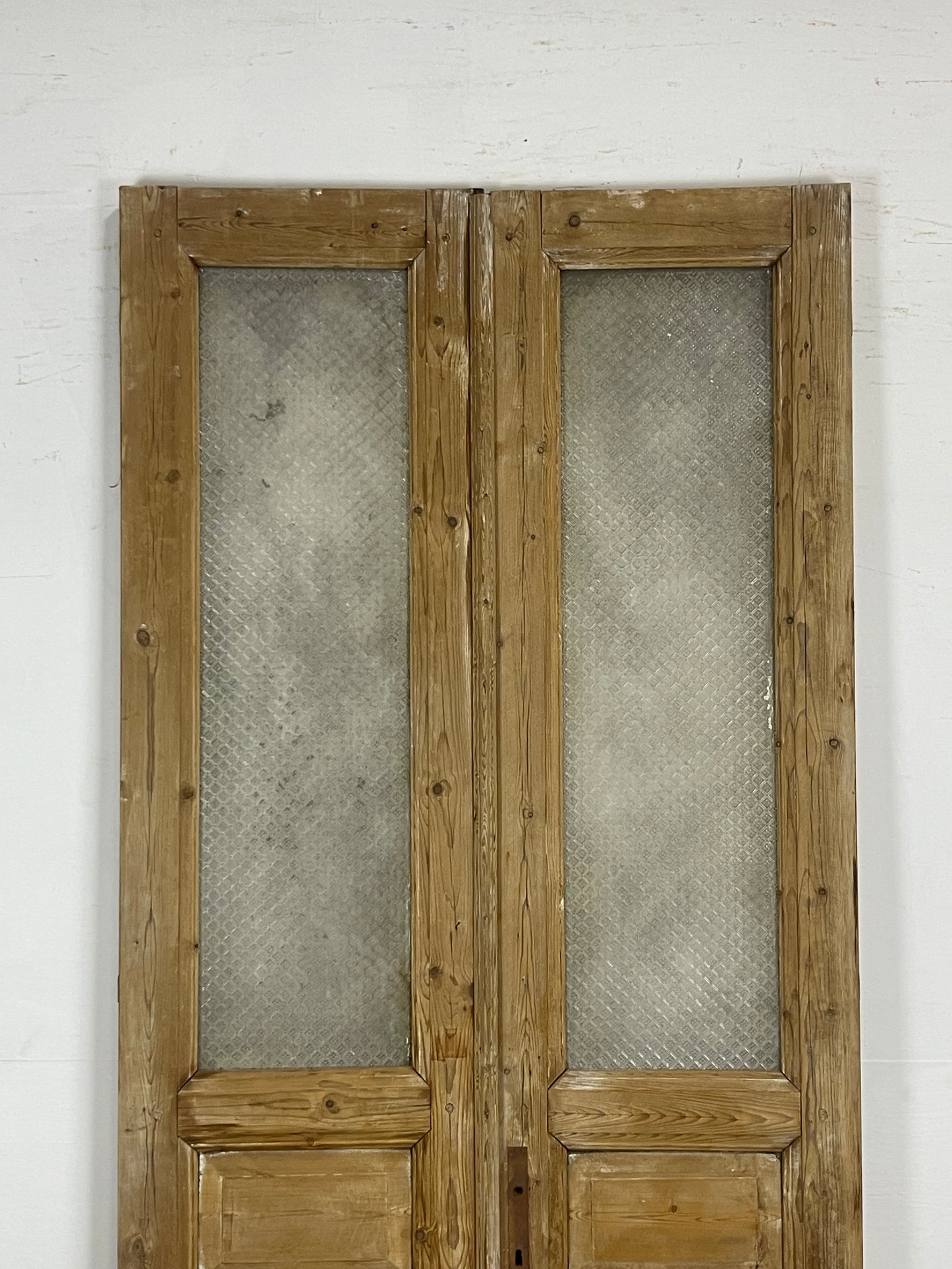 Antique French Panel Doors with Glass (96.25 x 40) N035