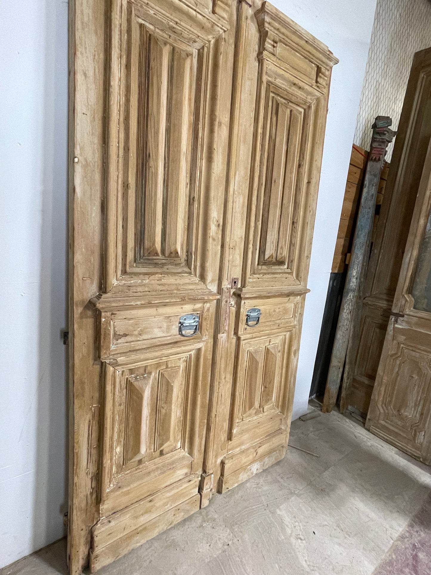 Antique French panel doors with Carvings (99 x 55) P 14