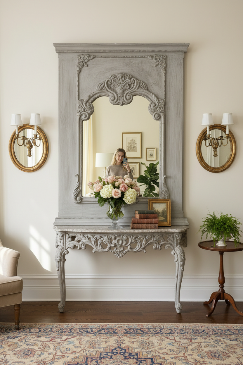 French Inspired mirror (67x40) K913