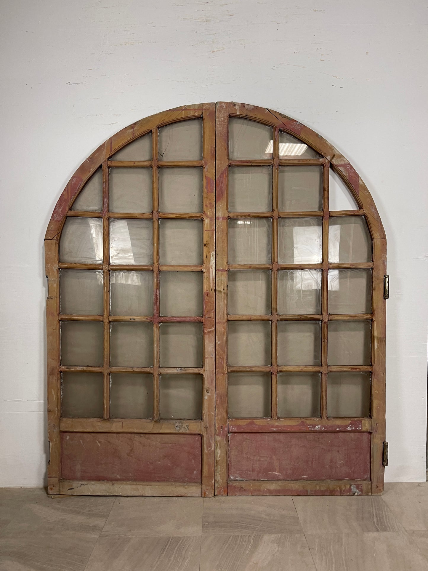 Antique French panel doors with Glass (80.25 x 70) O56