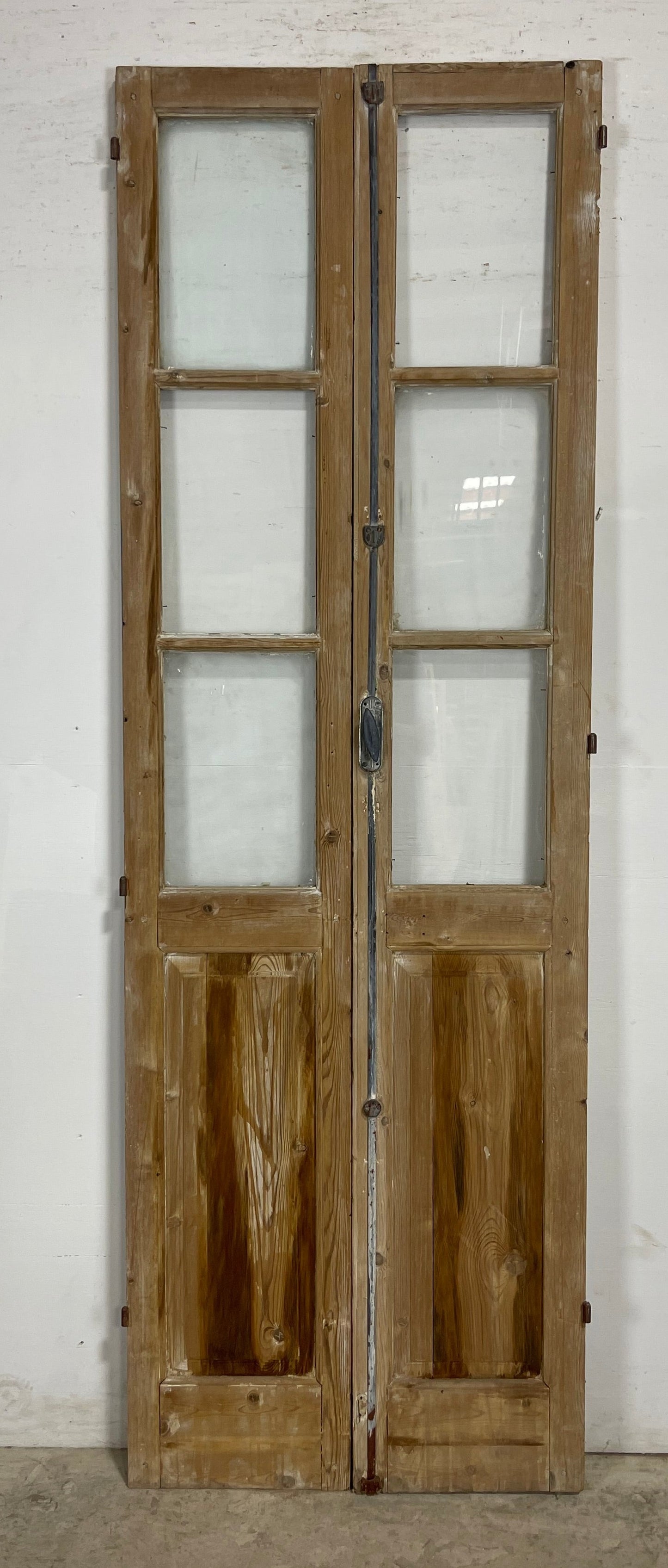 Antique French Panel Doors with glass (91.5x30.5) M072