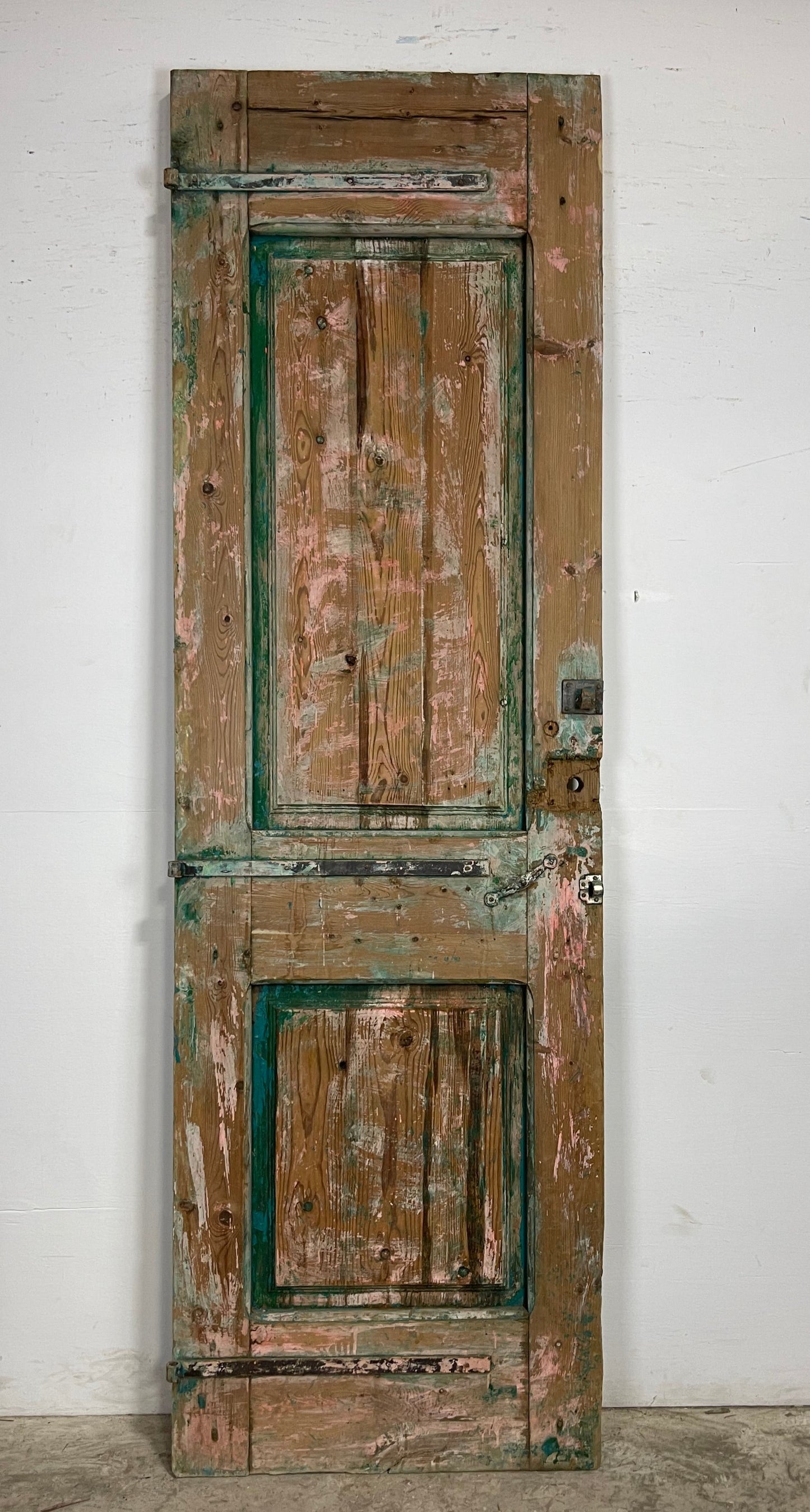 Antique French Panel Door with Carving (102 x 32) M048