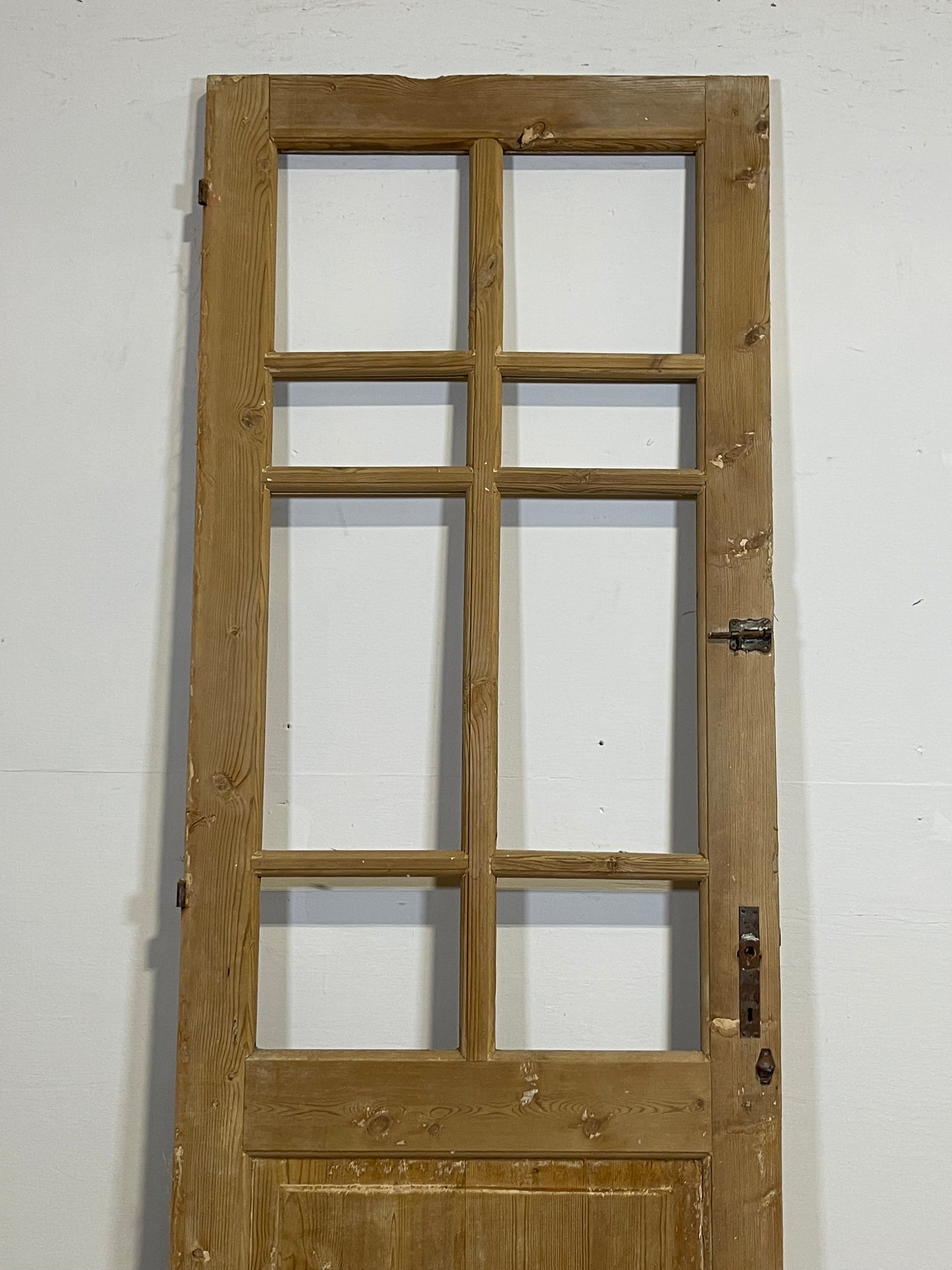 Antique French Panel Door with Glass (84x28.75) L344
