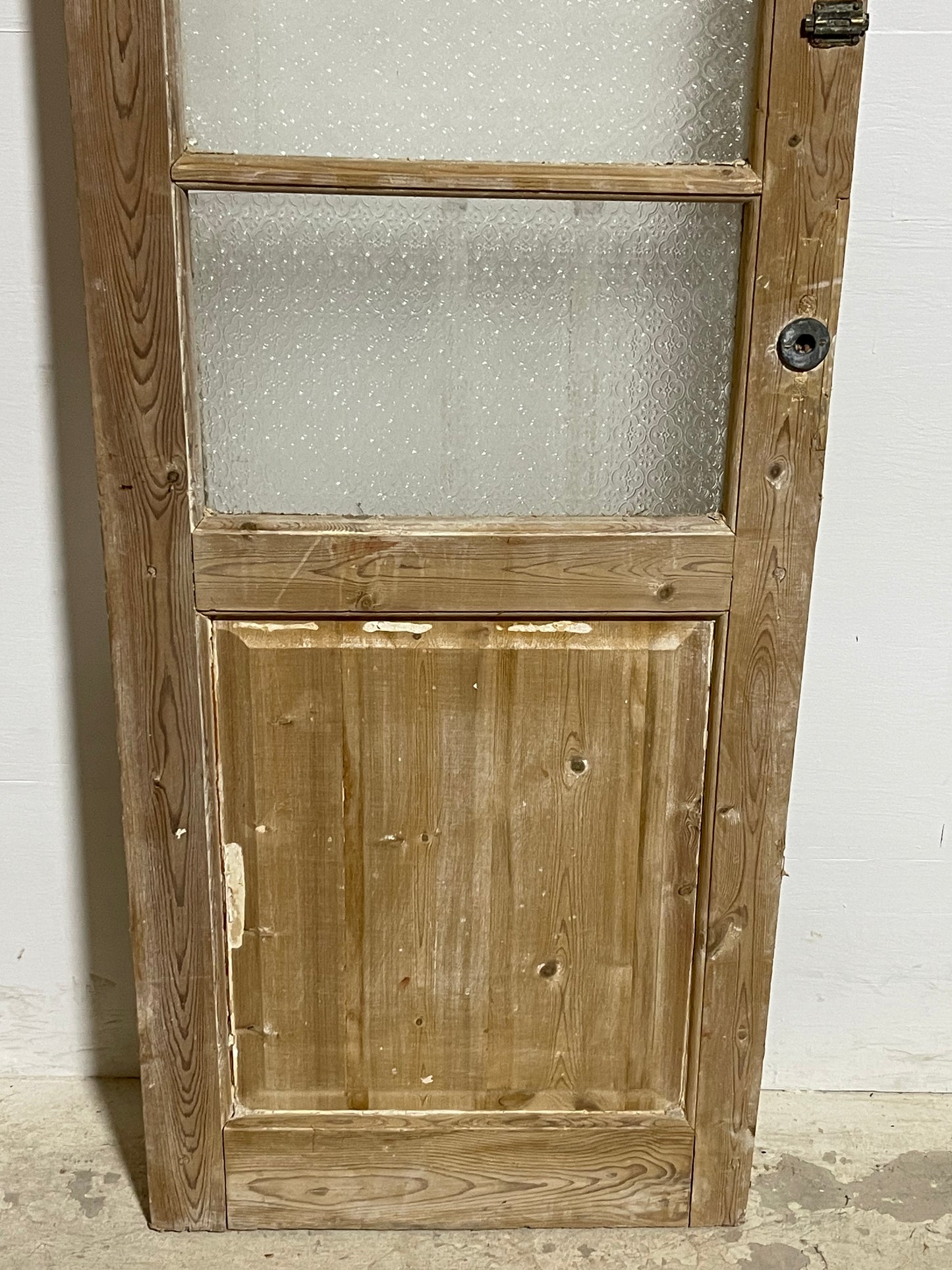 Copy of Antique French Panel Door with Glass (84.25x26.25) J908