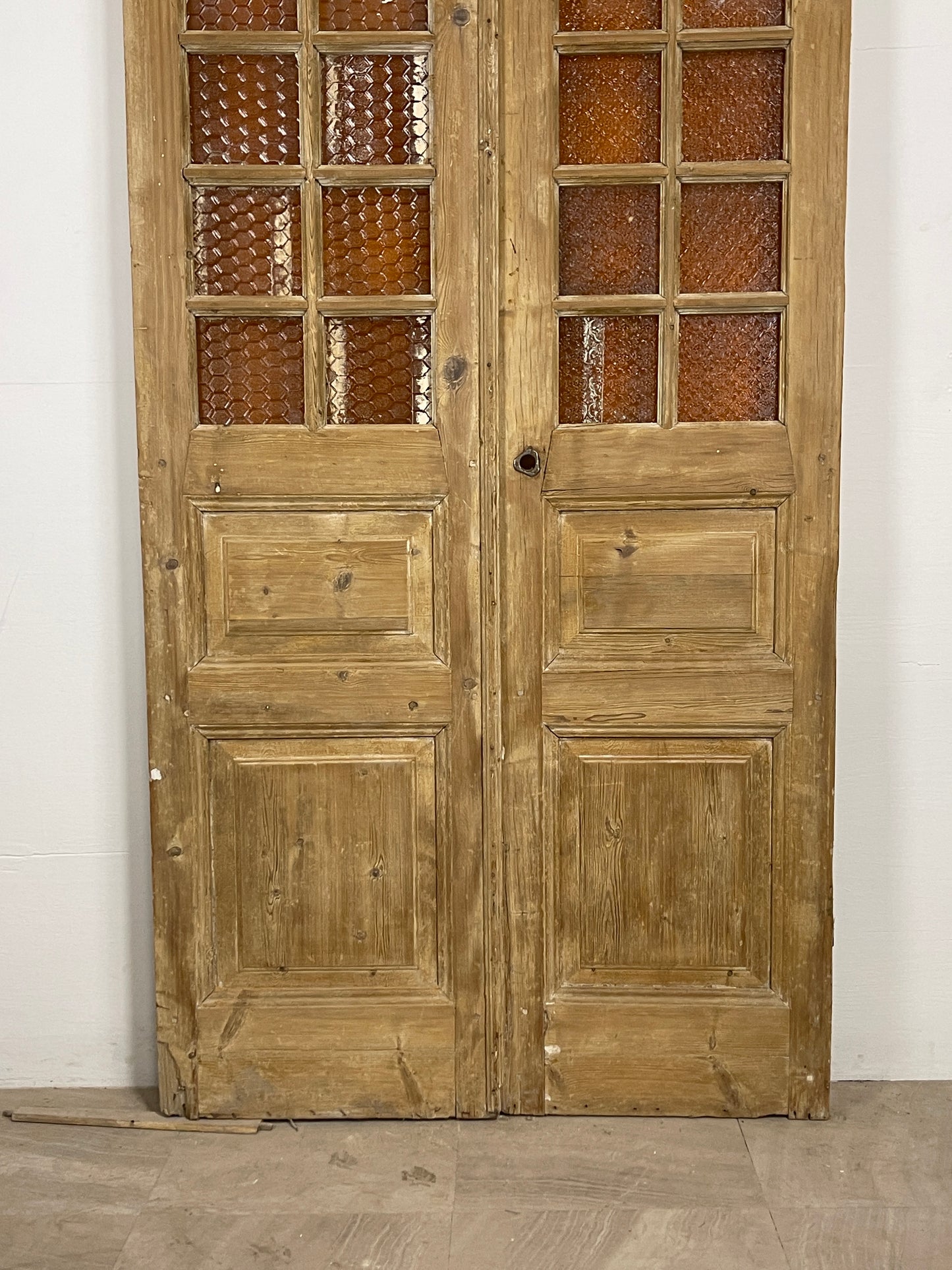 Antique French panel doors with Glass (102.25 x 43.75) O78