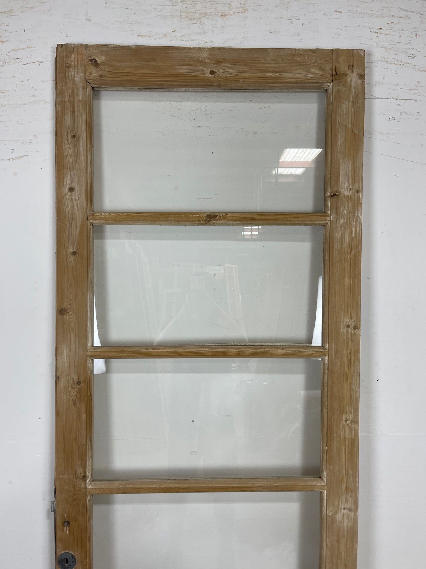 Antique French Panel Door - Single with glass (86.75x29.5) O258