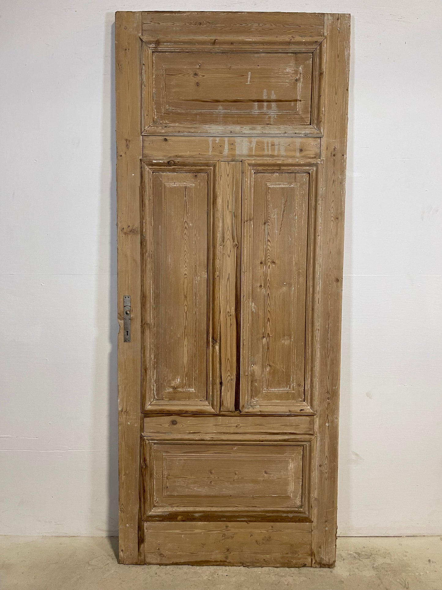 Antique French Panel Door with Glass (88.25x36) L307
